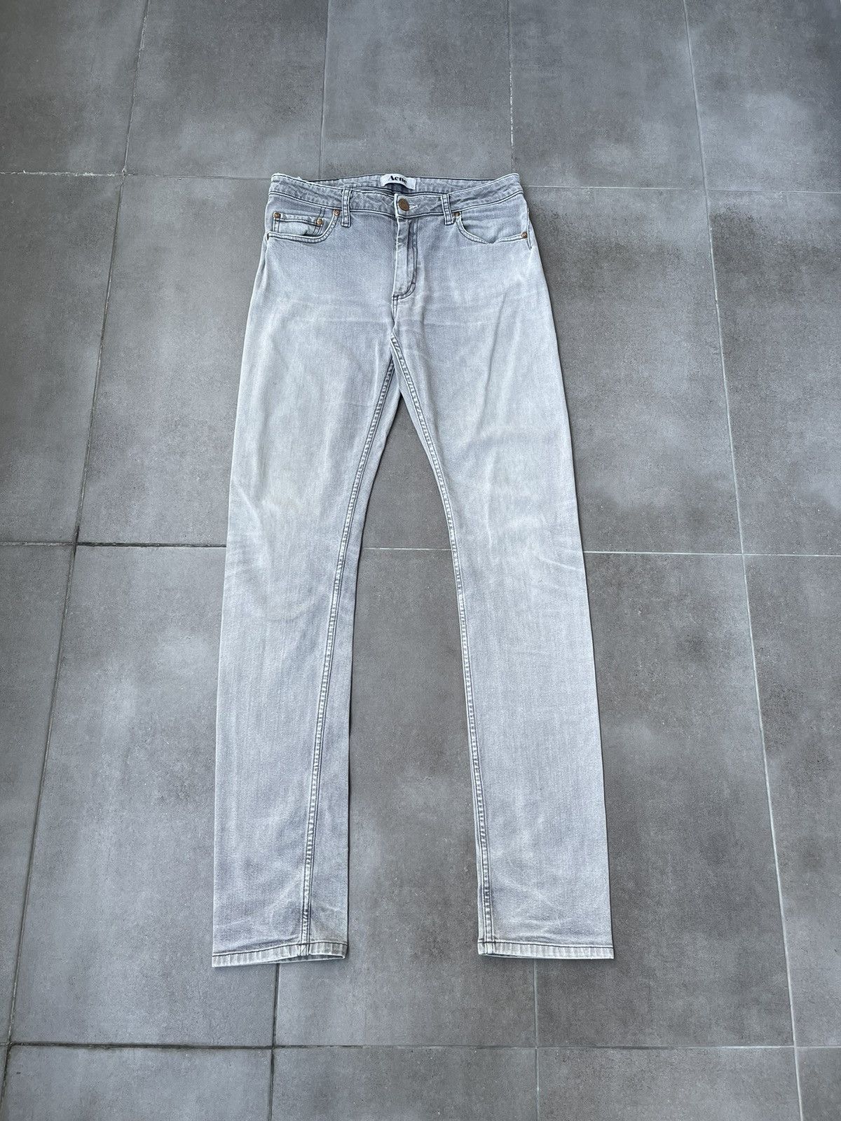Acne Studios Acne Studios Flex/Zick Washed Gray Denim Pants Size US 31 - 2 Thumbnail
