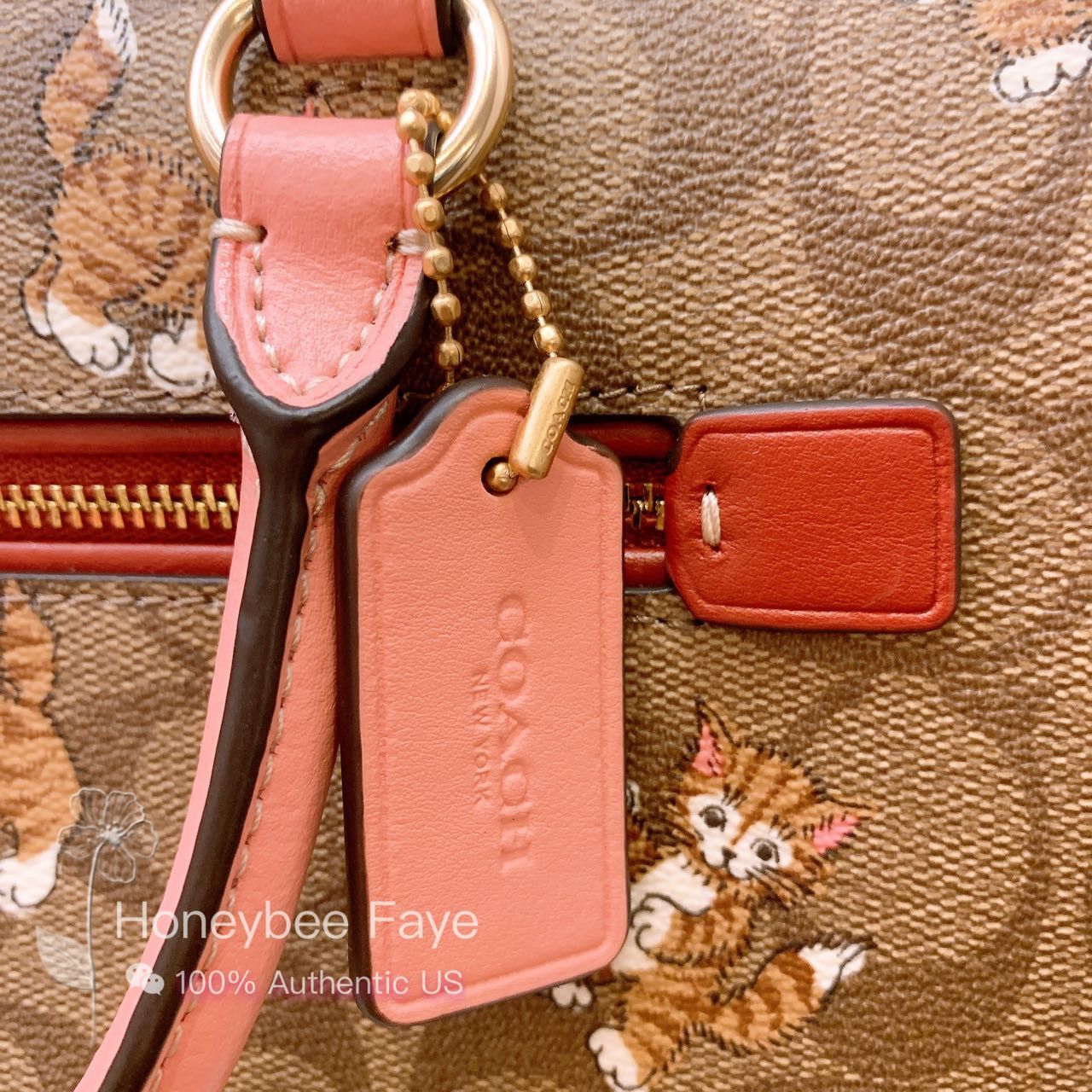 Coach Rowan Satchel Bag With Dancing Kitten Print CC425 Size ONE SIZE - 4 Thumbnail