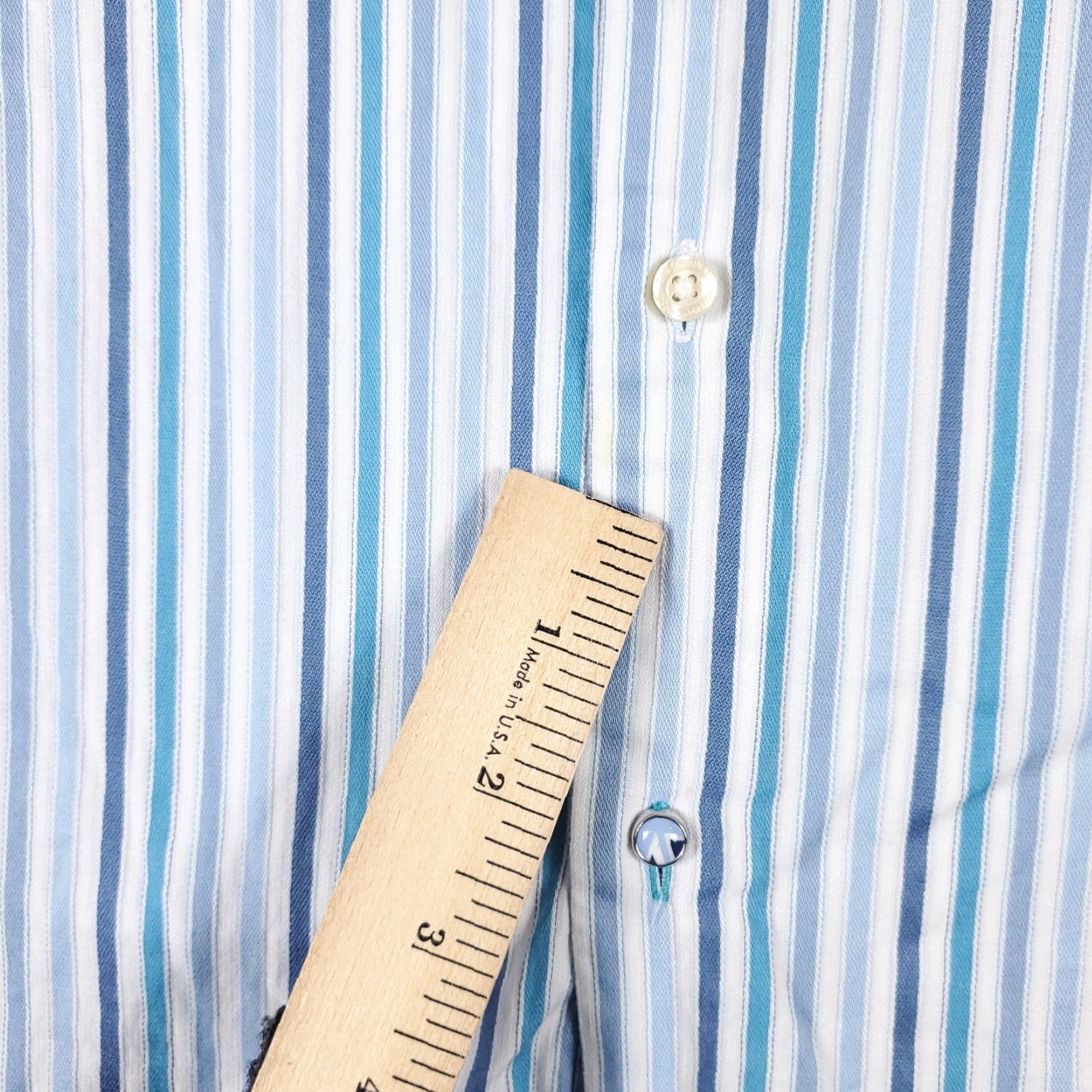 Ben Sherman Ben Sherman Blue Striped Button-Up Shirt Mens XL Long Sleeve Casual Size US XL / EU 56 / 4 - 5 Thumbnail