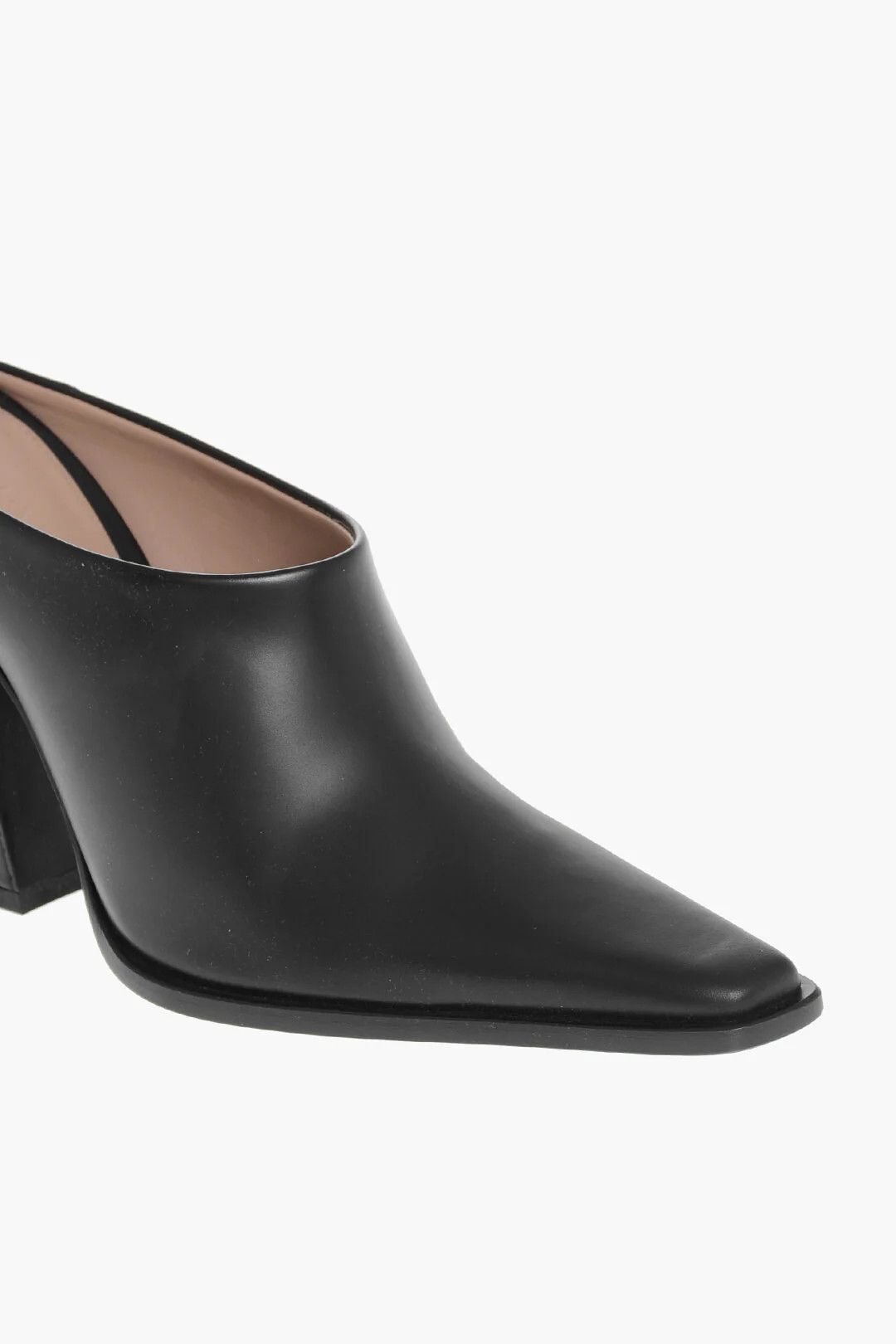 Bottega Veneta og1mm0426 Leather Mules in Black Size US 5 / IT 35 - 4 Thumbnail