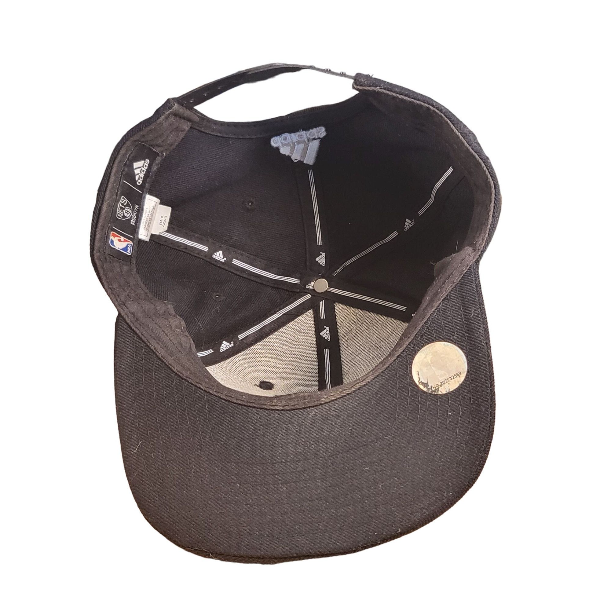 Adidas Brooklyn Nets NBA Adidas Snapback Hat Big Graphic Black Whit Size ONE SIZE - 5 Thumbnail