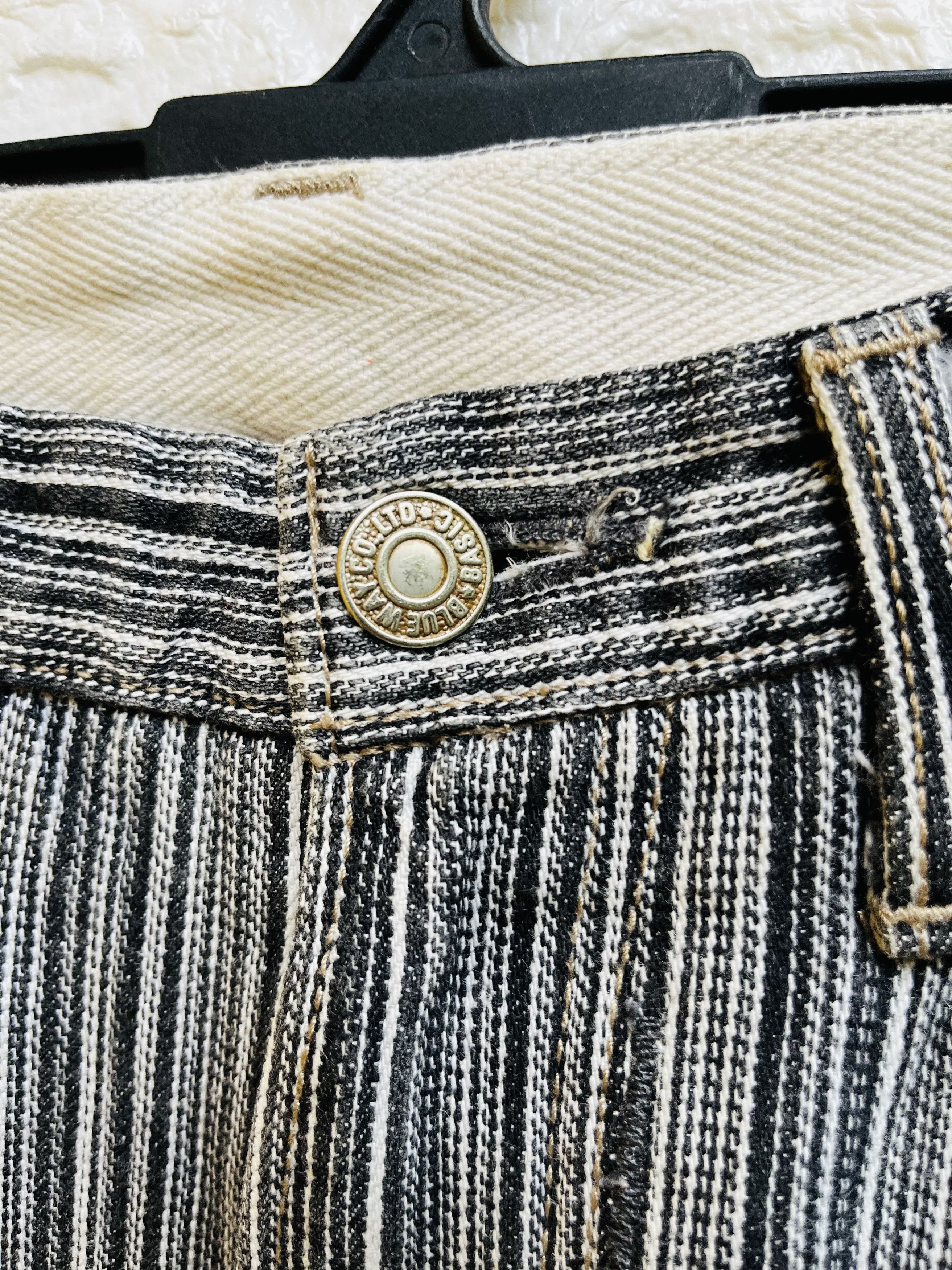 Japanese Brand × Vintage Vintage Blue Way Striped Japanese Designer Fashion Style Size US 29 - 6 Thumbnail