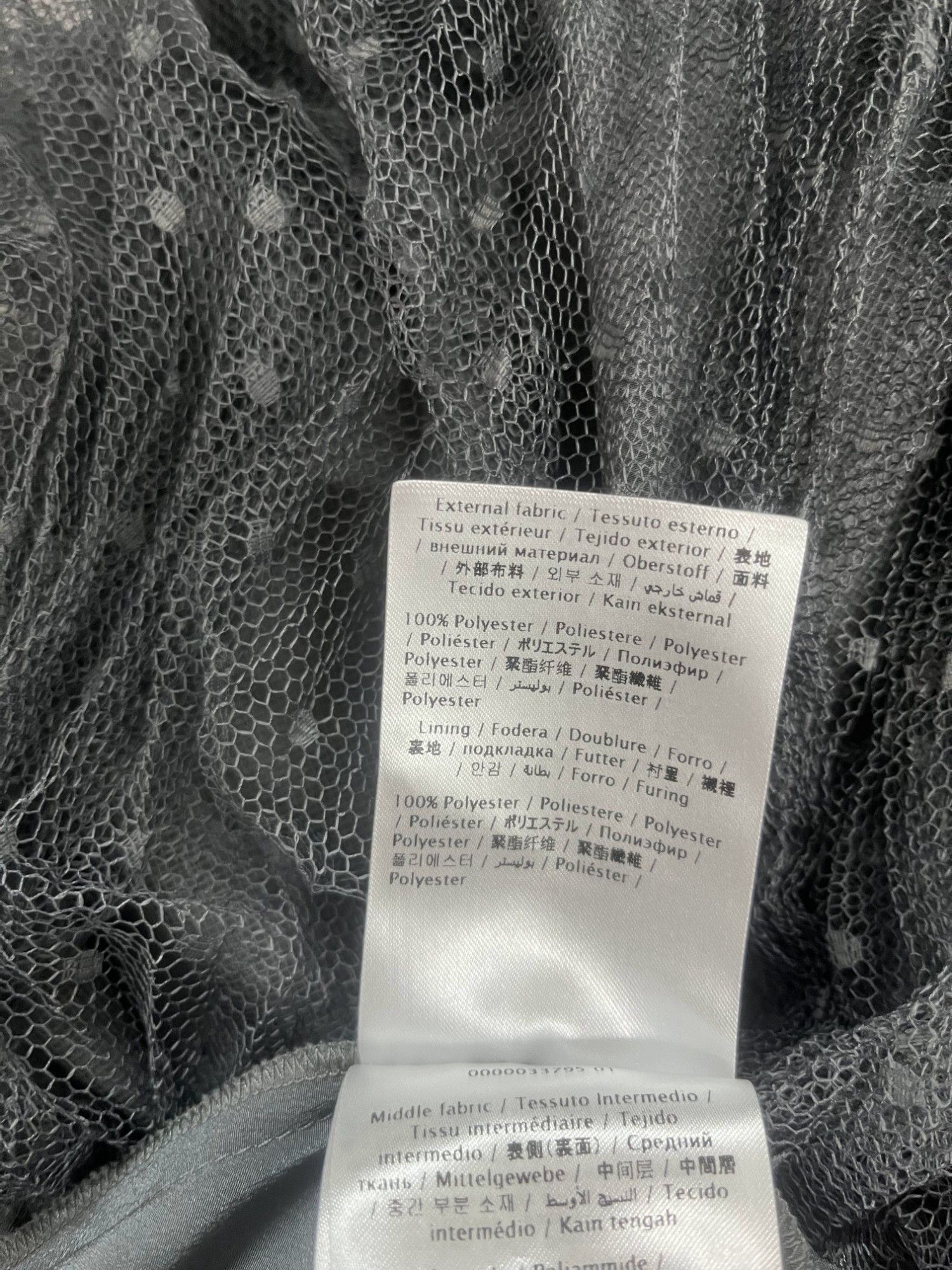 RED Valentino Grey Polka Dot Tulle Skirt Size 26" / US 2 / IT 38 - 5 Thumbnail