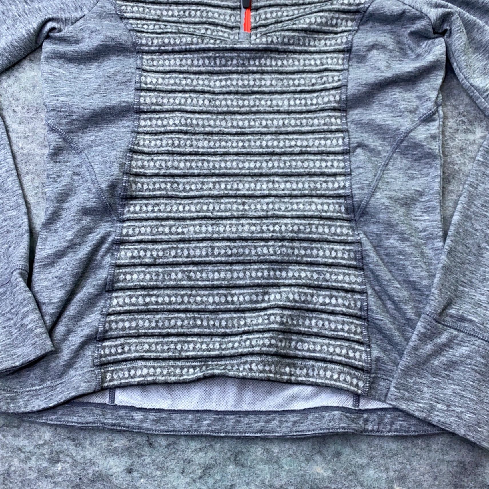 Vintage MONDETTA Womens Pullover M Gray 1/4 Zip Hooded Wool Blend Athletic Fitted Sweatshirt Size M / US 6-8 / IT 42-44 - 5 Thumbnail
