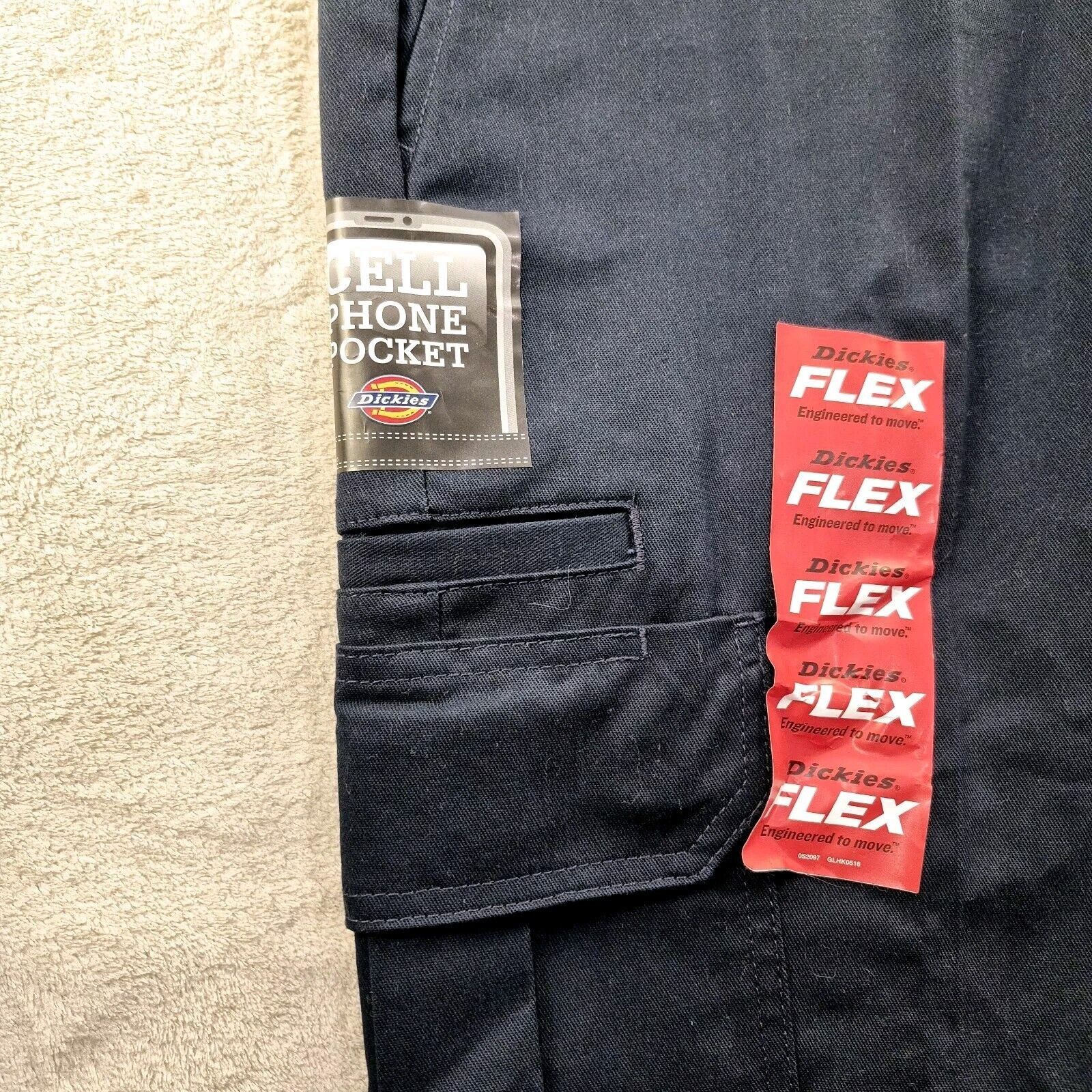 Dickies Dickies Regular Straight Flex Work Pants 32X30 Navy Blue NWT Size US 32 / EU 48 - 7 Thumbnail