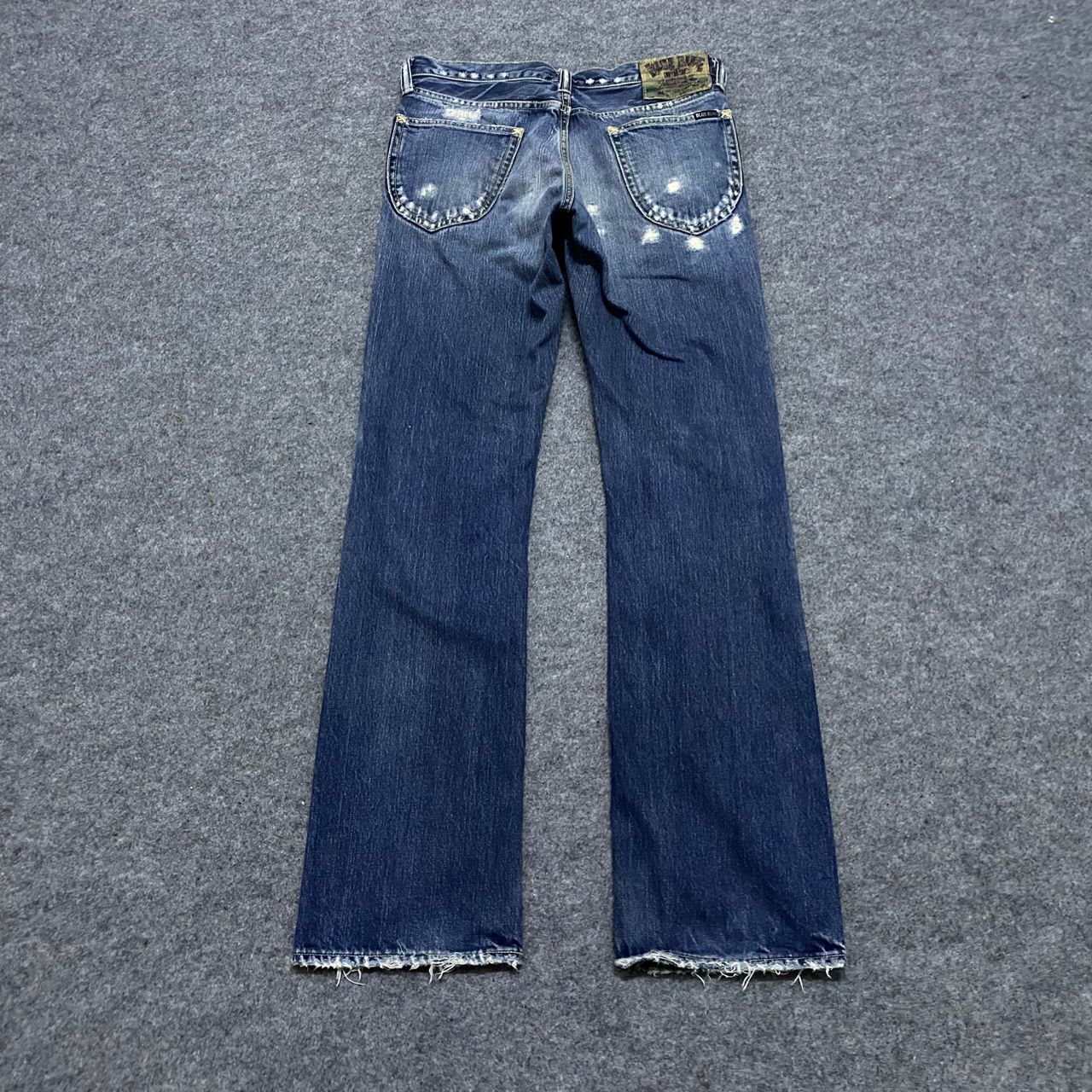 Le Grande Bleu (L.G.B.) 💥Best Offer💥Vintage Blue Blue Japan FlareDistressed Denim Size US 31 - 2 Thumbnail