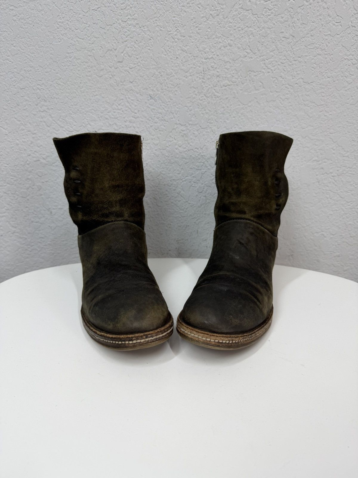 If Six Was Nine Vintage Italian AS 98 Vibe YSL Style Leather Biker Boots Size US 8.5 / EU 41-42 - 5 Thumbnail