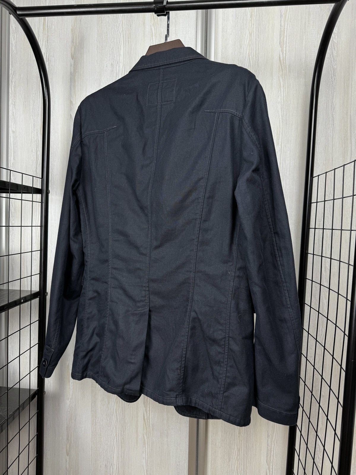 Marithe + Francois Girbaud Marithe Francois Girbaud Linen Cotton Men Blazer Avant Garde Size 42R - 9 Thumbnail