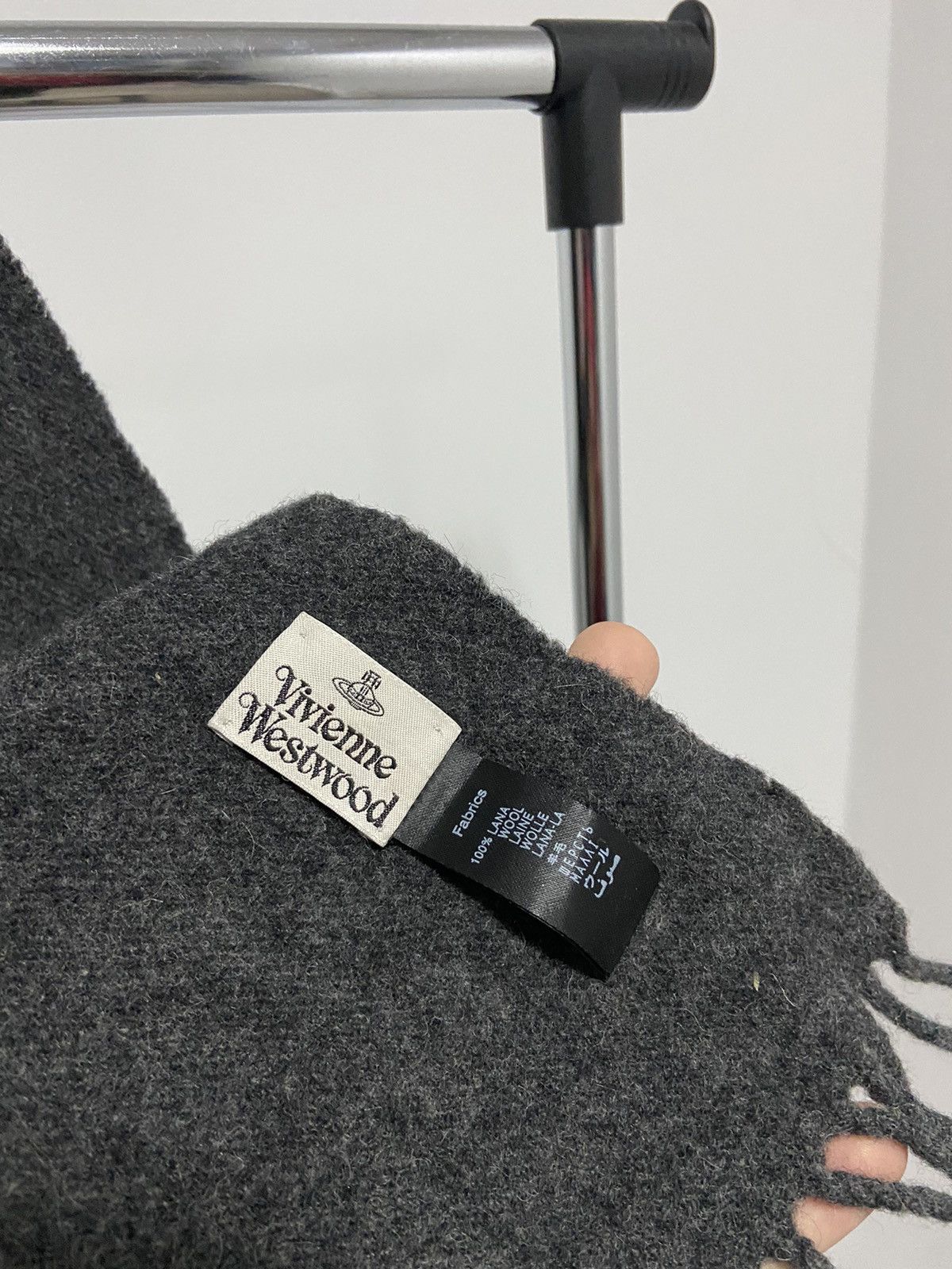 Vintage × Vivienne Westwood Vivienne Westwood scarf vintage logo wool Size ONE SIZE - 4 Thumbnail