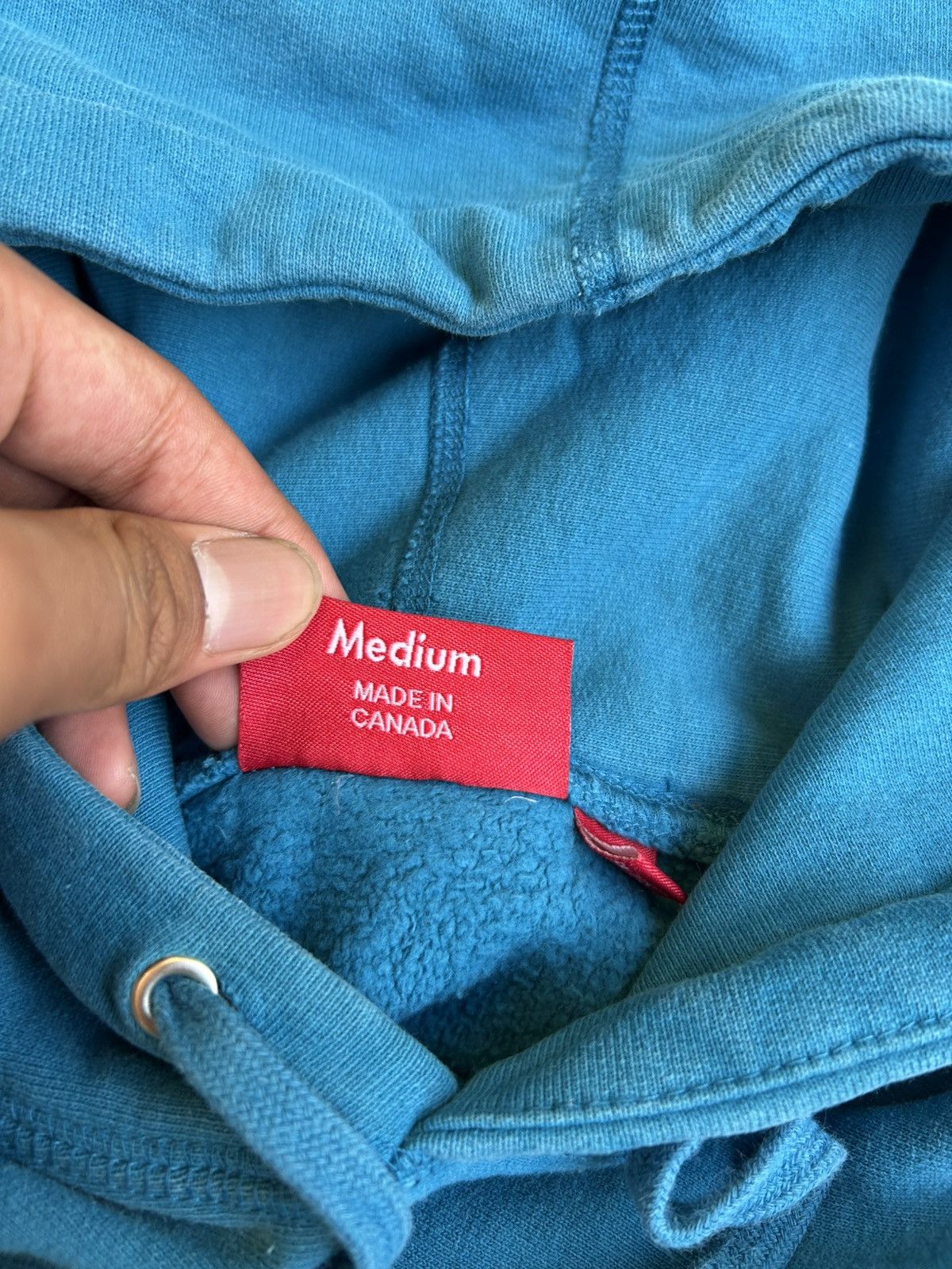Supreme Supreme SS18 Sleeve Embroidery Dark Aqua Hoodie Size US M / EU 48-50 / 2 - 5 Thumbnail