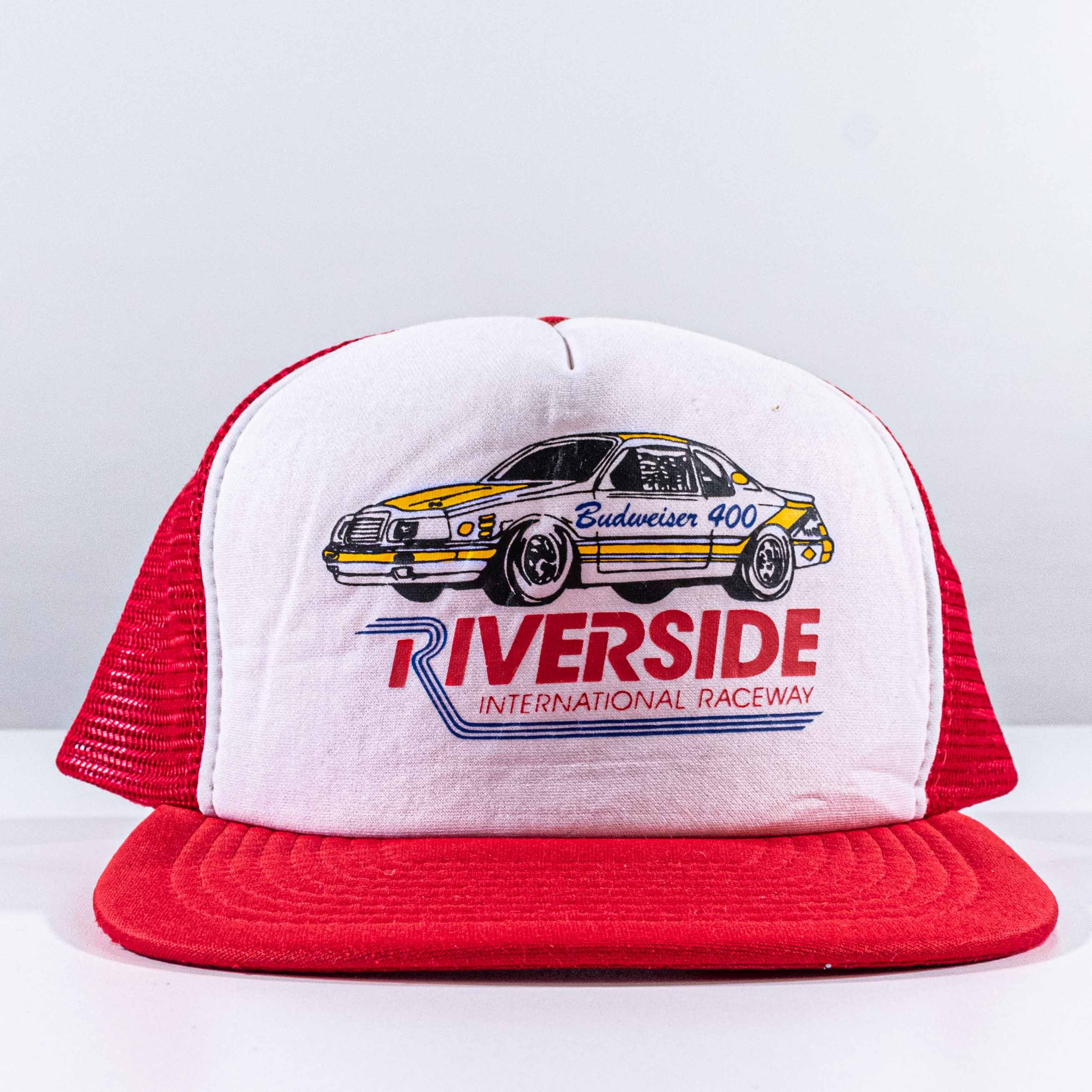 Vintage Riverside International Raceway Budweiser 400 Snapback Hat Size ONE SIZE - 2 Thumbnail