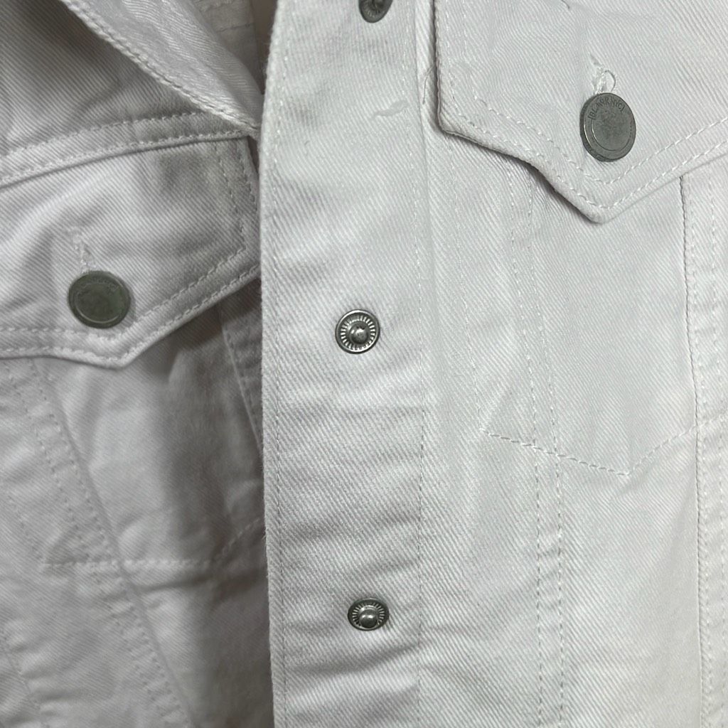 BLANKNYC Blank NYC White Denim Rhinestones Fringe Jacket NWT S Size S / US 4 / IT 40 - 16 Thumbnail
