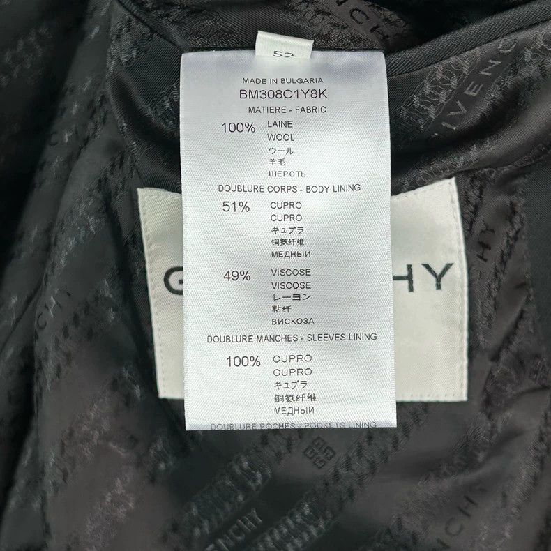 Givenchy Givenchy Size52 Solid color single-breasted long-sleeve bla Size US M / EU 48-50 / 2 - 5 Thumbnail