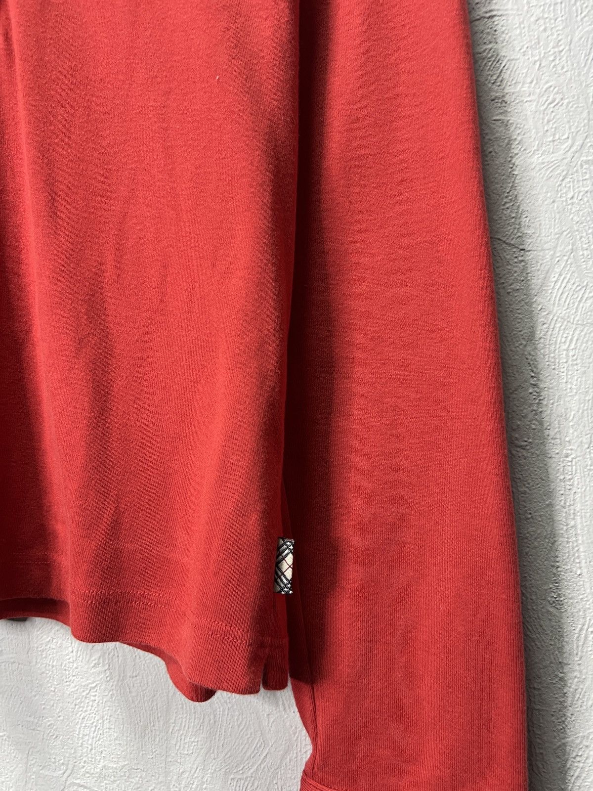 Burberry Burberry London Red Long Sleeve Polo Shirt Size M / US 6-8 / IT 42-44 - 4 Thumbnail