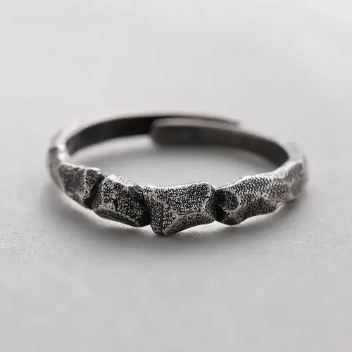 Vintage Retro Mountain Peak Rock Ring Size ONE SIZE - 3 Thumbnail
