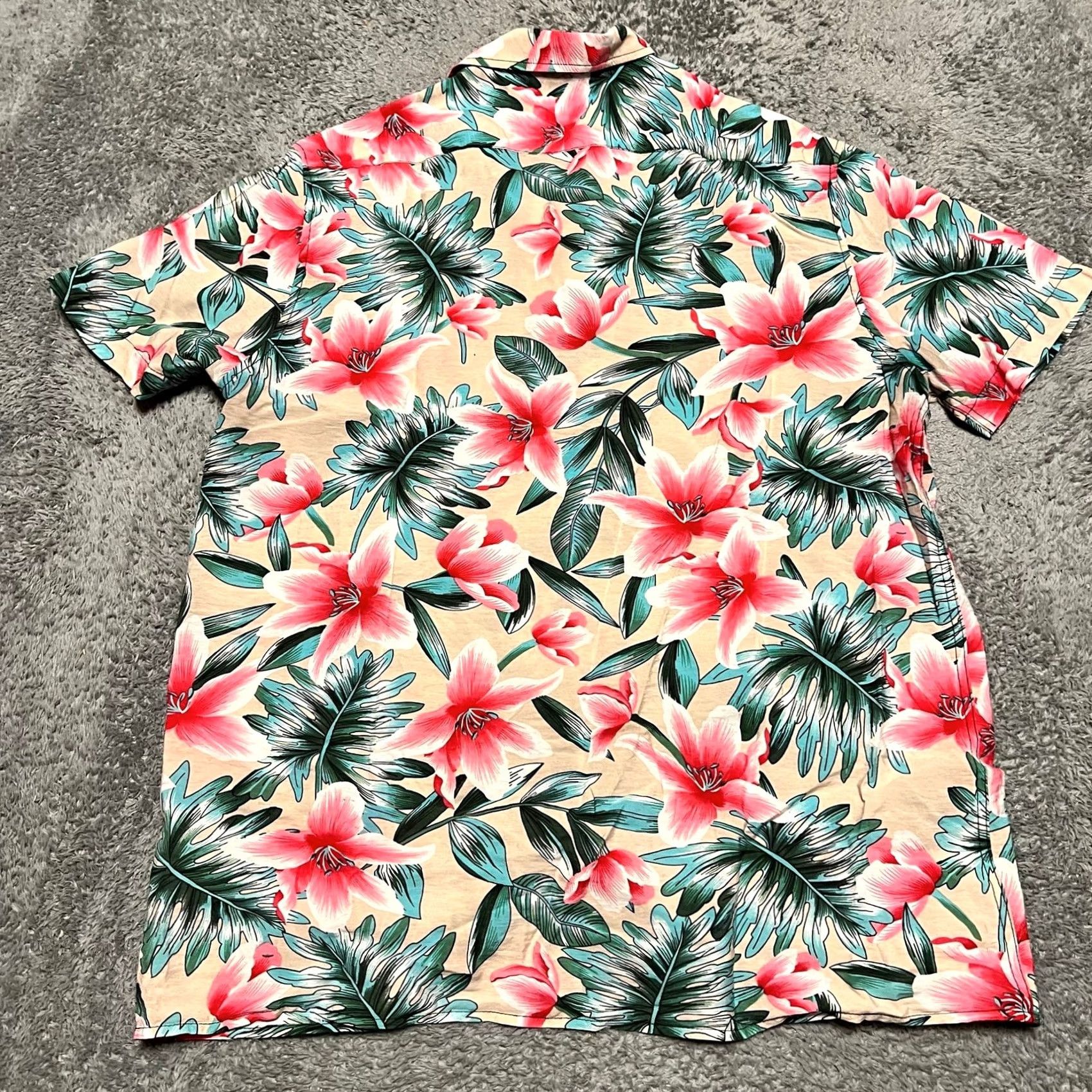 Grayers Grayers Cotton Nylon Floral Button-Up Shirt Mens Large Short Sleeve Tropical Pink L Mens Size US L / EU 52-54 / 3 - 3 Thumbnail
