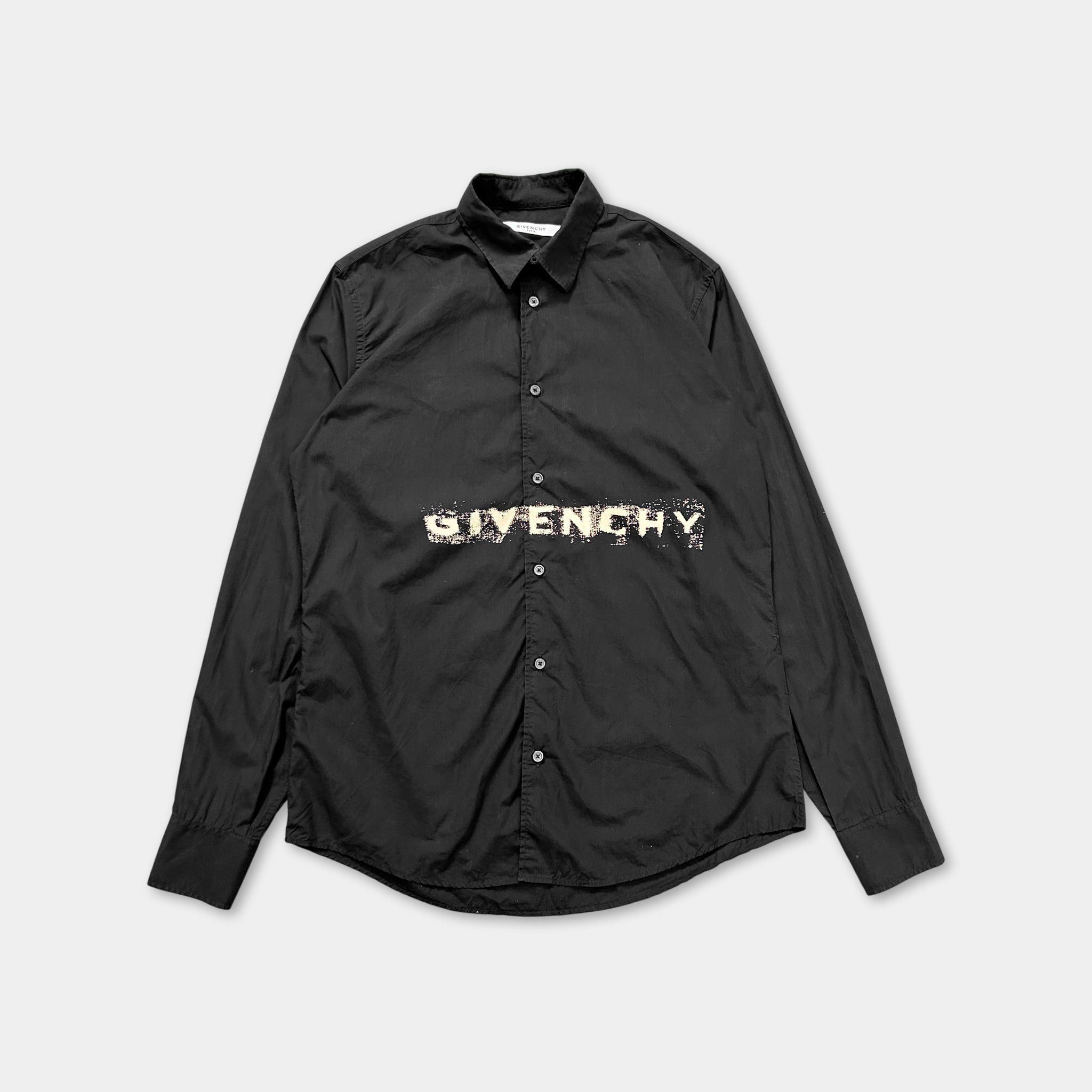 Givenchy Givenchy Logo Black Button-Up Shirt Size US M / EU 48-50 / 2 - 1 Thumbnail