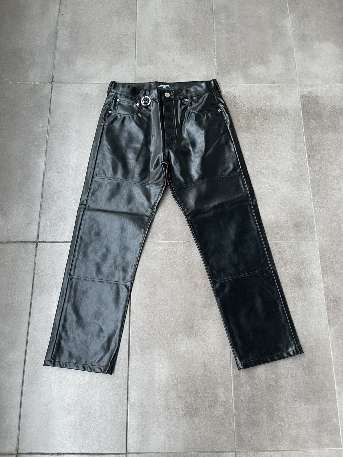 Etudes !DS! SS22 Etudes Corner Coated Faux Leather Black Pants Size US 30 / EU 46 - 7 Thumbnail