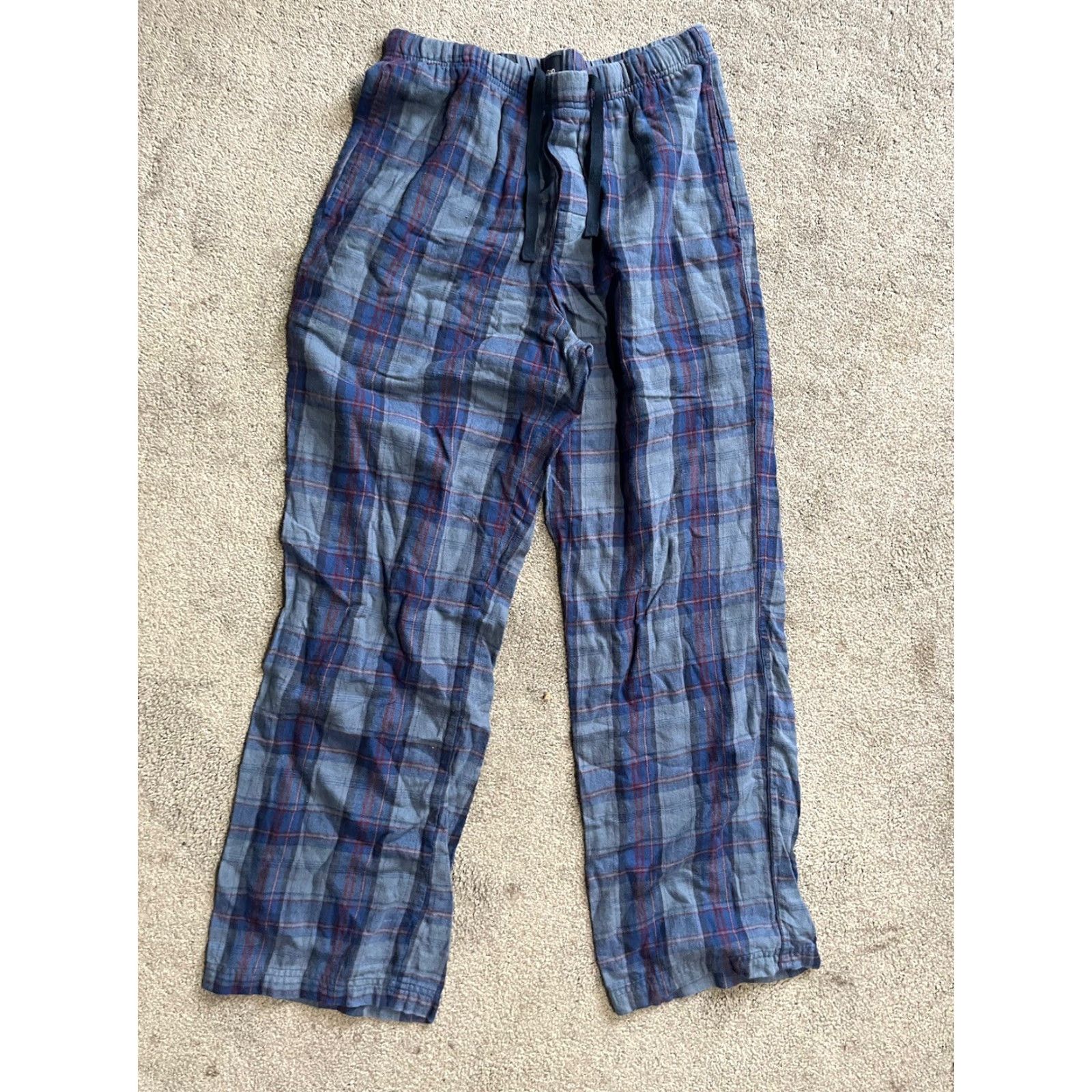 Gap Gap Mens Small Blue Plaid Sweatpants with Pockets Casual Sweatpants Size US 29 - 2 Thumbnail