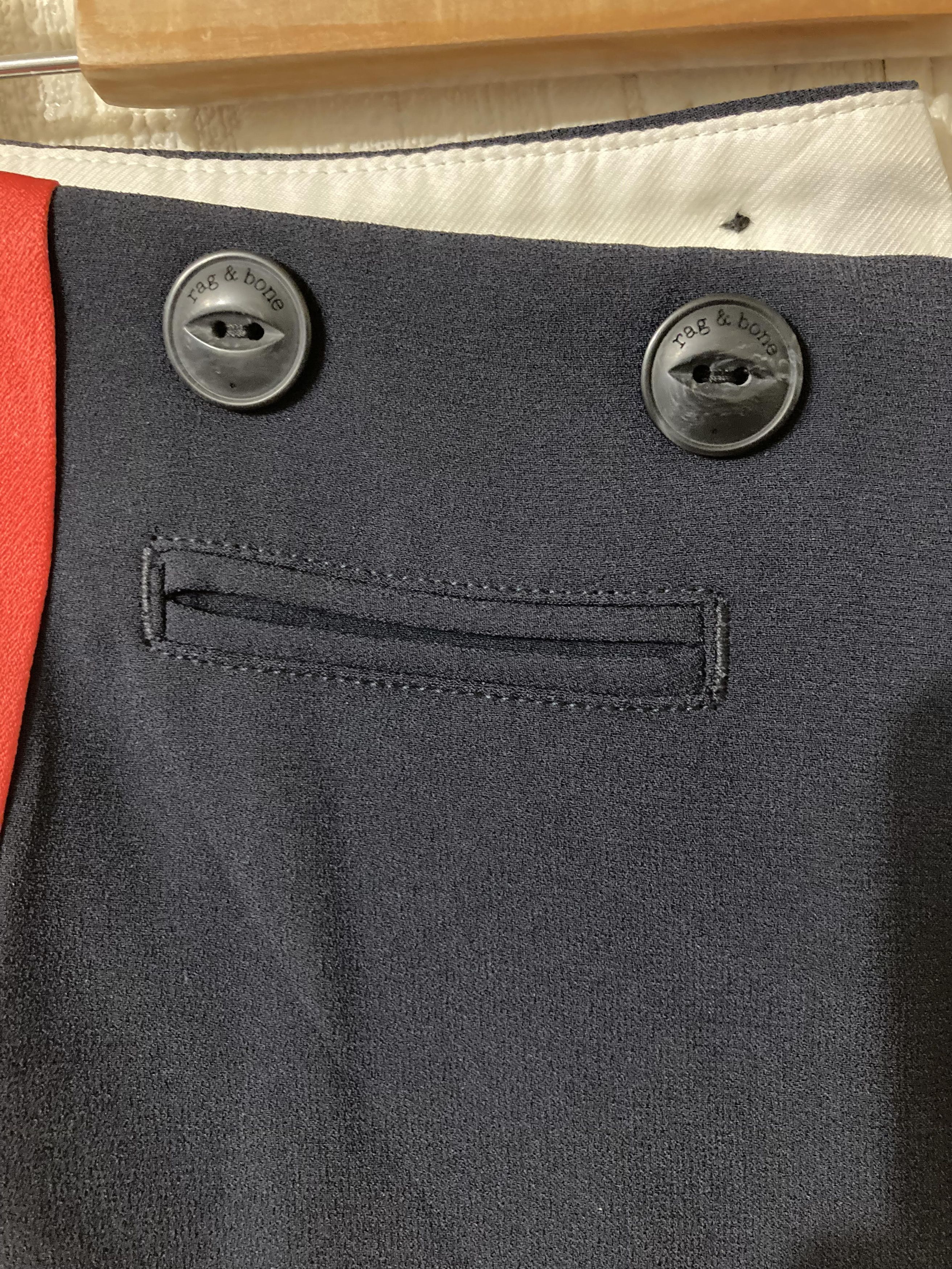 Rag & Bone Rag & Bone navy blue tuxedo pants with magenta side stripe Size 28" / US 6 / IT 42 - 7 Thumbnail