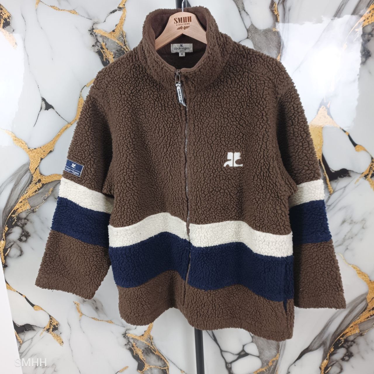 Courreges 🔥Rare Courrèges Sherpa Fleece - Embroidered Back Logo ( M ) Size US M / EU 48-50 / 2 - 3 Thumbnail