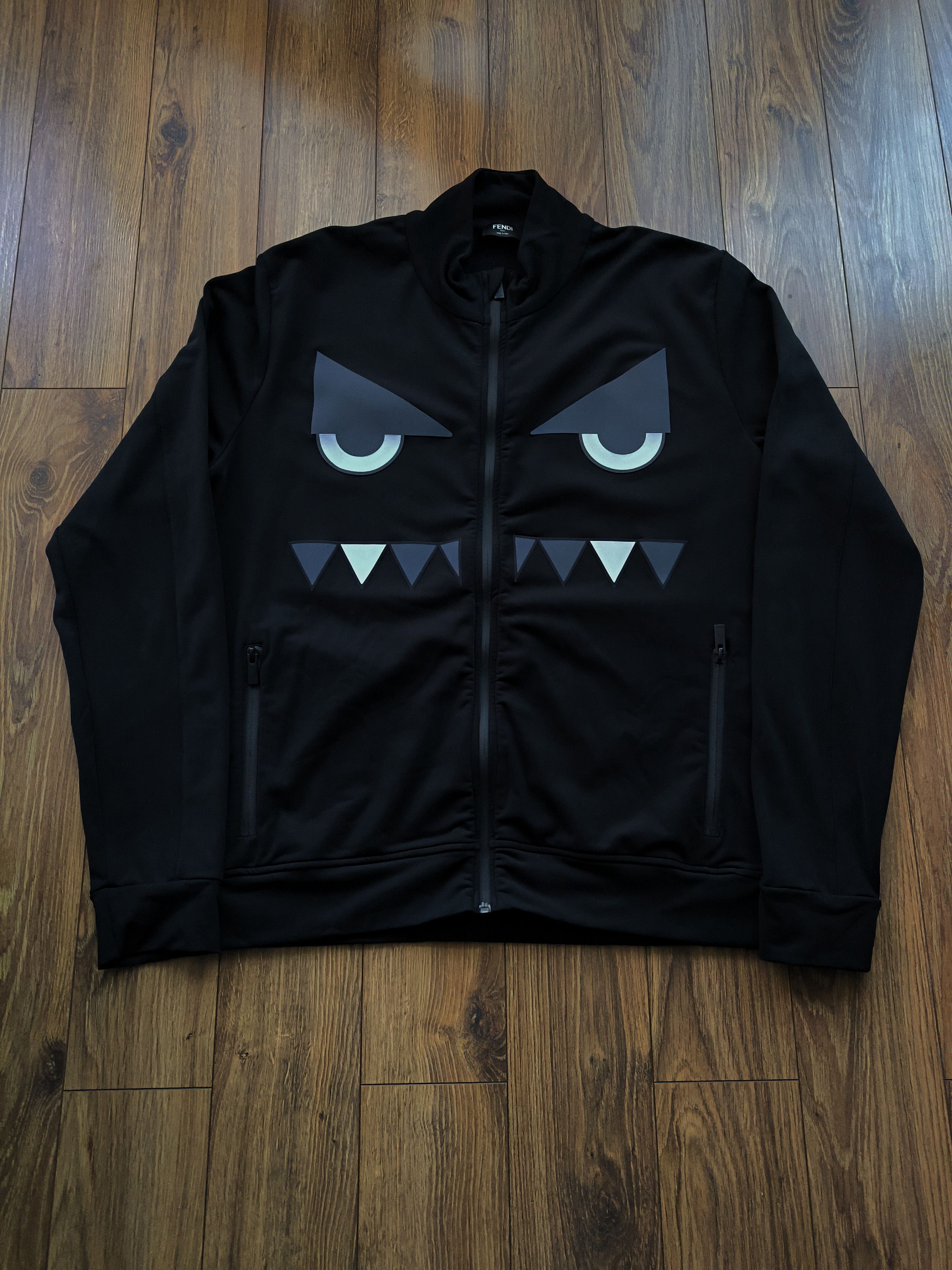 Fendi Fendi Black Zip Sweatshirt, XXXL, very good condition minus Size US XXL / EU 58 / 5 - 1 Thumbnail