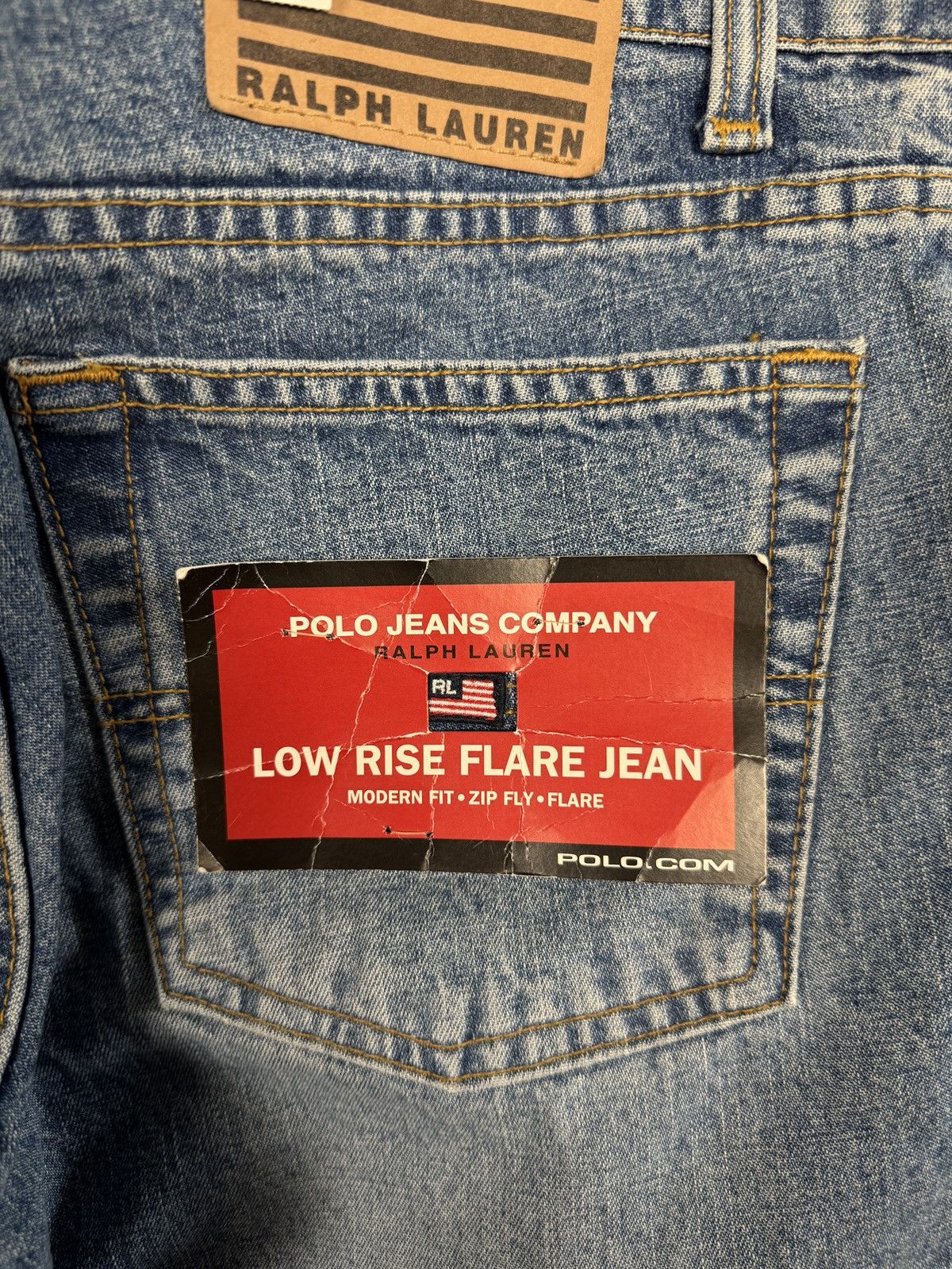 Ralph Lauren Polo Jeans Co. Ralph Lauren Flare Jeans Low Rise USA Flag Size 30" / US 8 / IT 44 - 13 Thumbnail