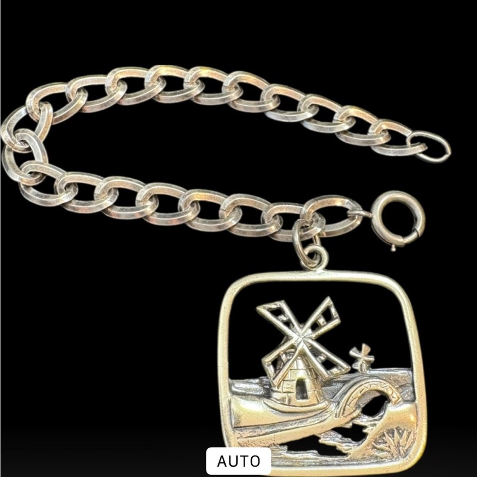 Other Napier Sterling Silver Mechanical Windmill Bracelet 1946 Size 28 - 2 Thumbnail