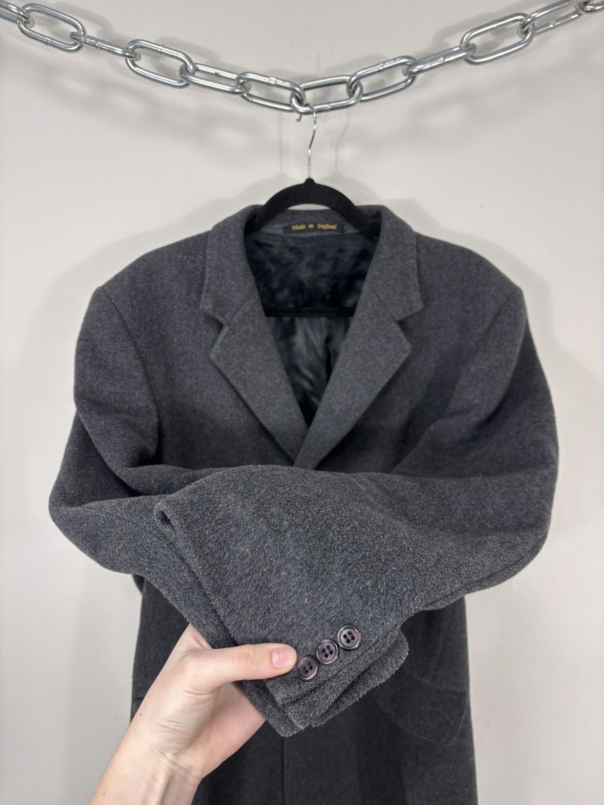 Other Hammersley Vintage Men’s Tailored Grey Wool Cashmere Coat Size US M / EU 48-50 / 2 - 9 Thumbnail