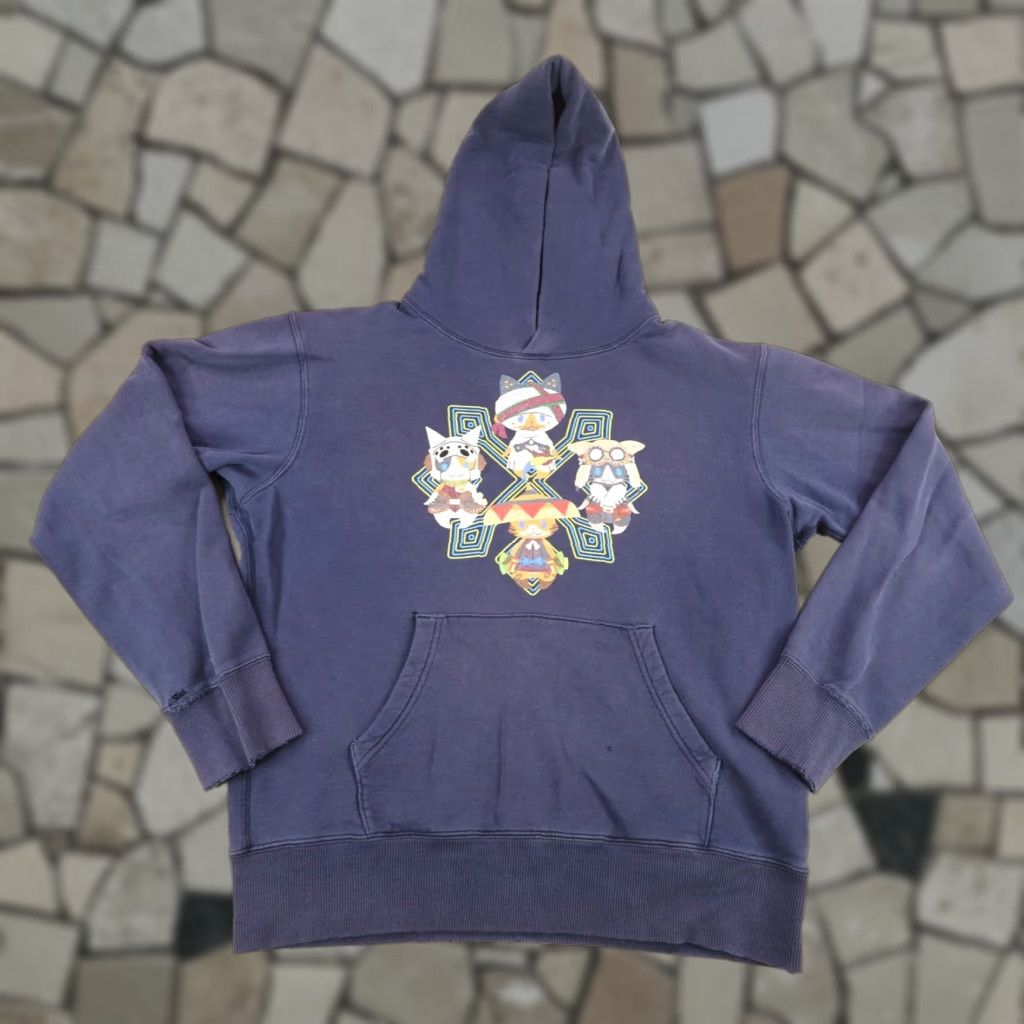 Uniqlo VINTAGE Uniqlo x Monster Hunter Hoodie Mens Small Blue Graphic Print Pullover Pullover Sweatshirt Outdoor 90s Men Size US S / EU 44-46 / 1 - 1 Thumbnail