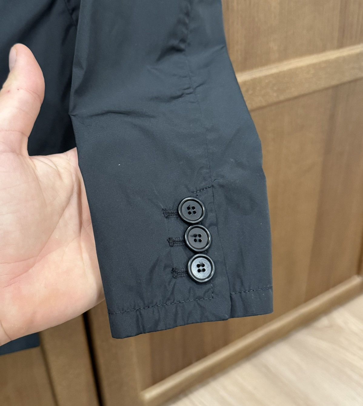 Aspesi Aspesi Black Nylon Light Trench Jacket Size S / US 4 / IT 40 - 4 Thumbnail