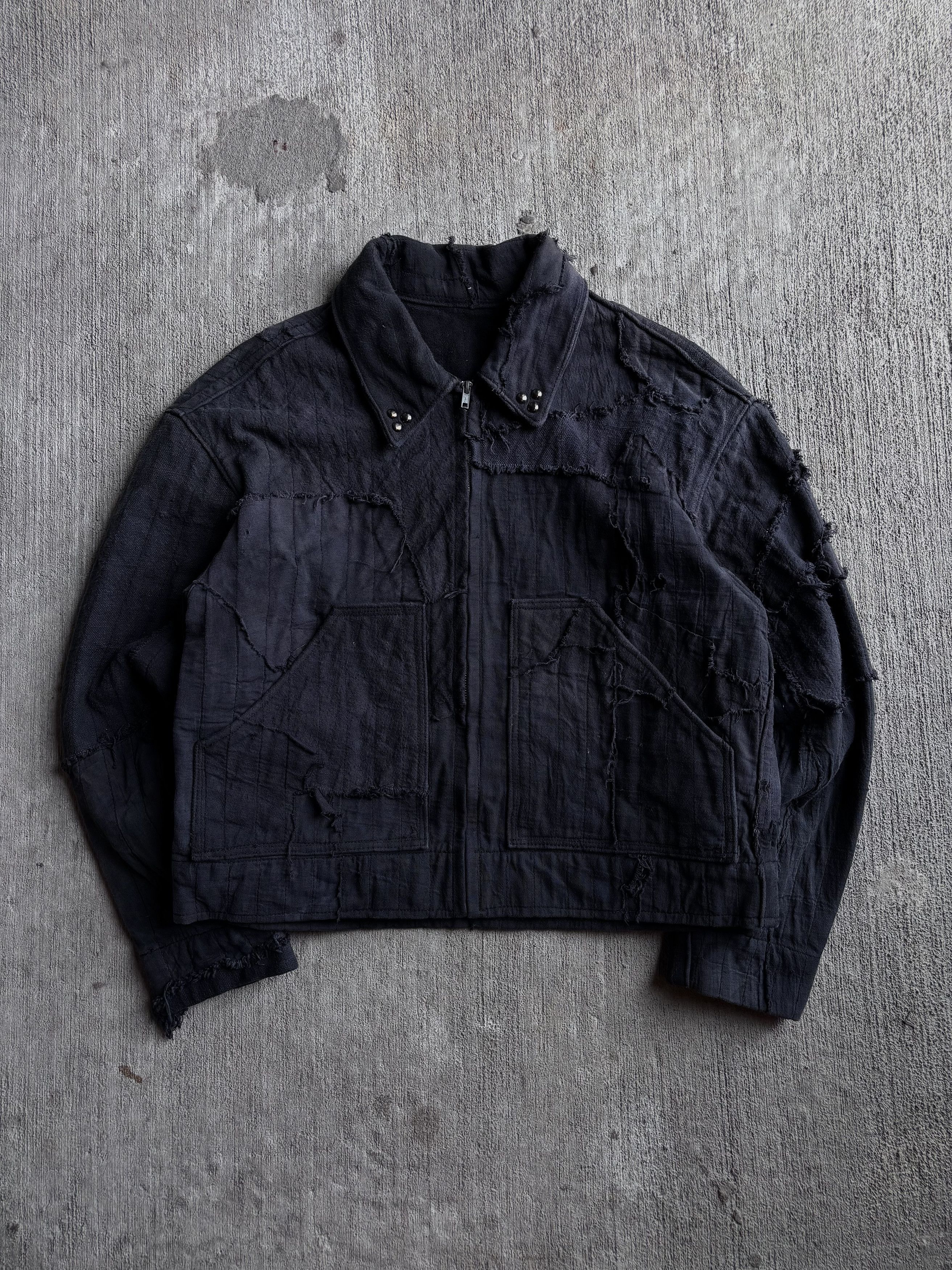 1:1 Overdyed Black 'Crust' Workwear Jacket By David Turner