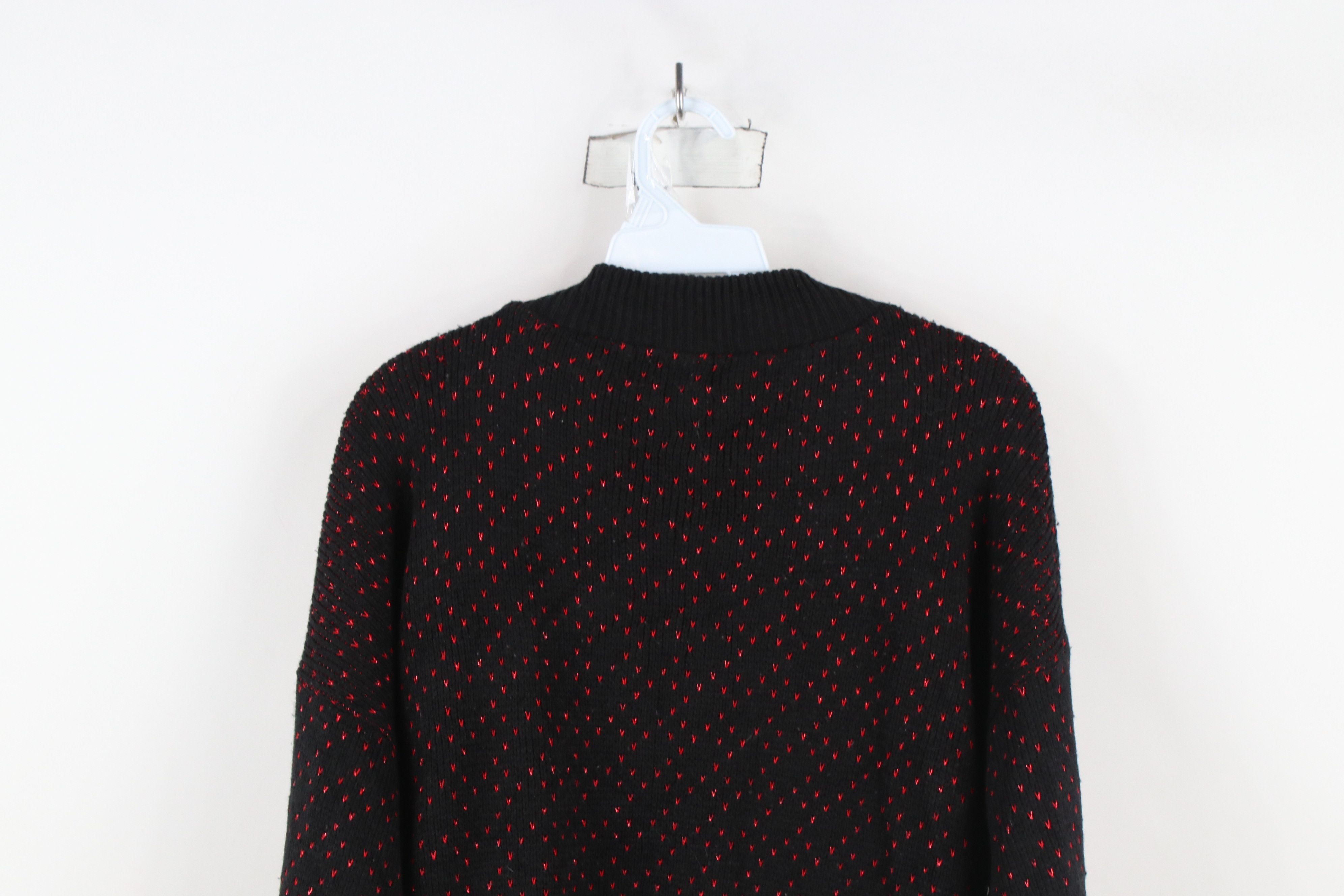 Vintage Vintage 90s Streetwear Abstract Flower Knit Sweater USA Size L / US 10 / IT 46 - 7 Thumbnail