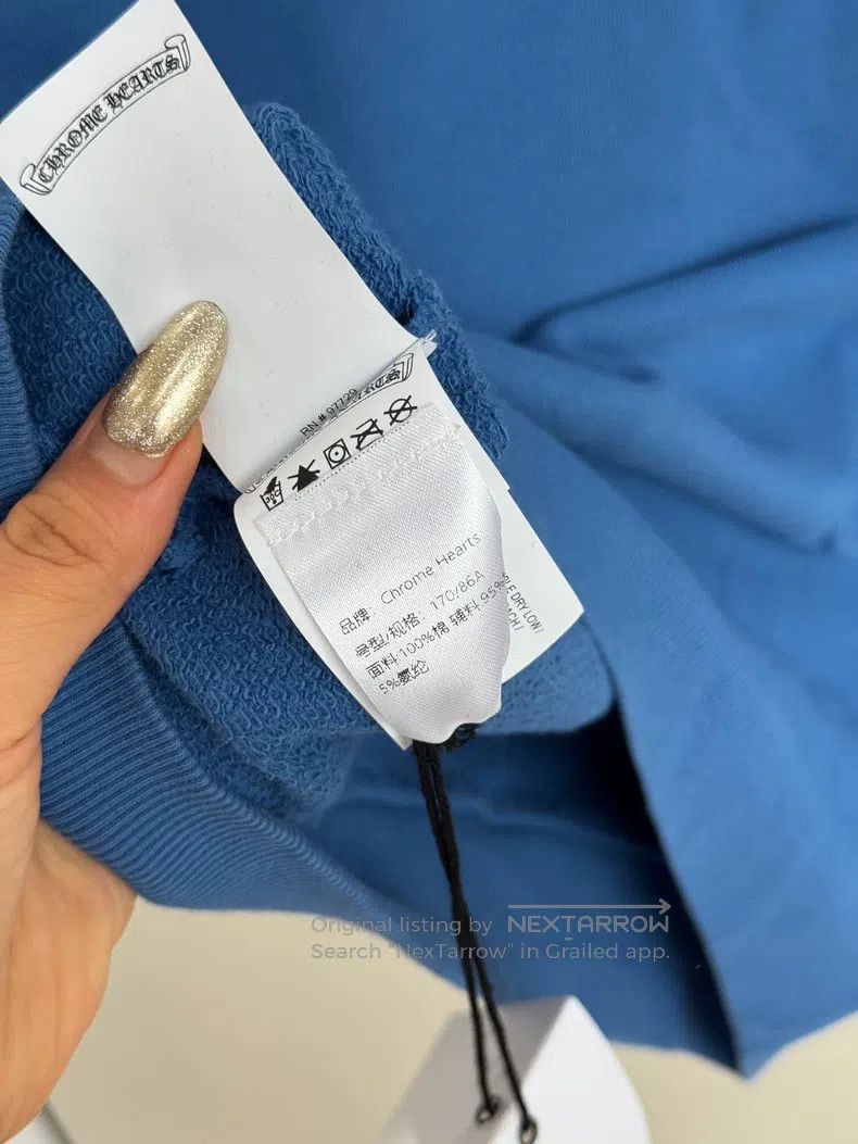 Chrome Hearts CHROME HEARTS Size M Cross flocking logo blue sweater Size US M / EU 48-50 / 2 - 8 Thumbnail