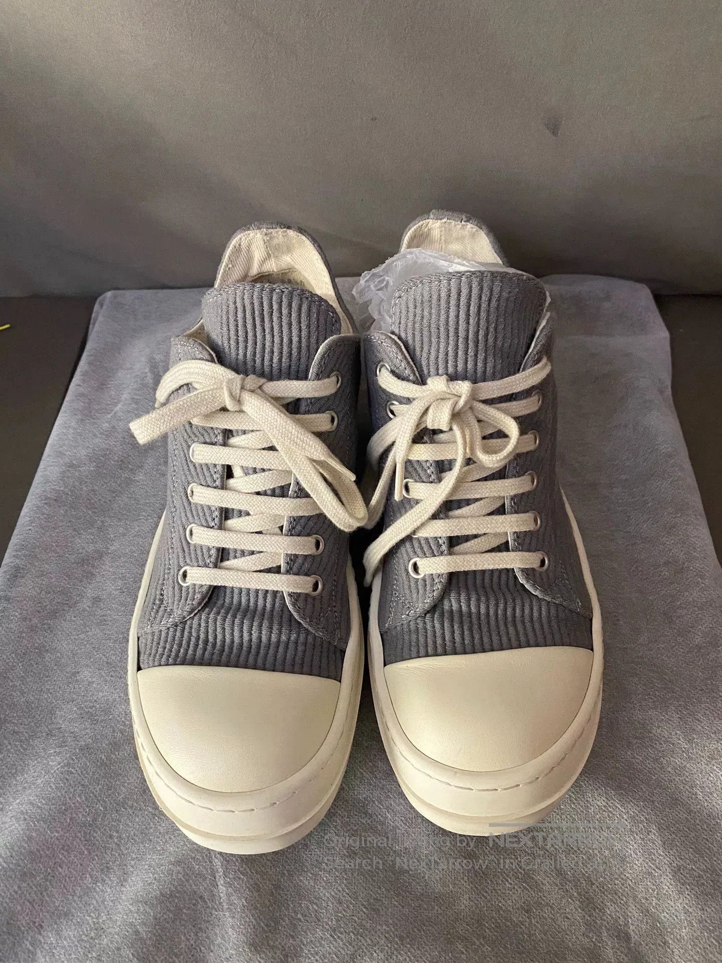 Rick Owens Rick Owens Gray Corduroy Shoes Size 38.5. Size US 5.5 / EU 38 - 2 Thumbnail