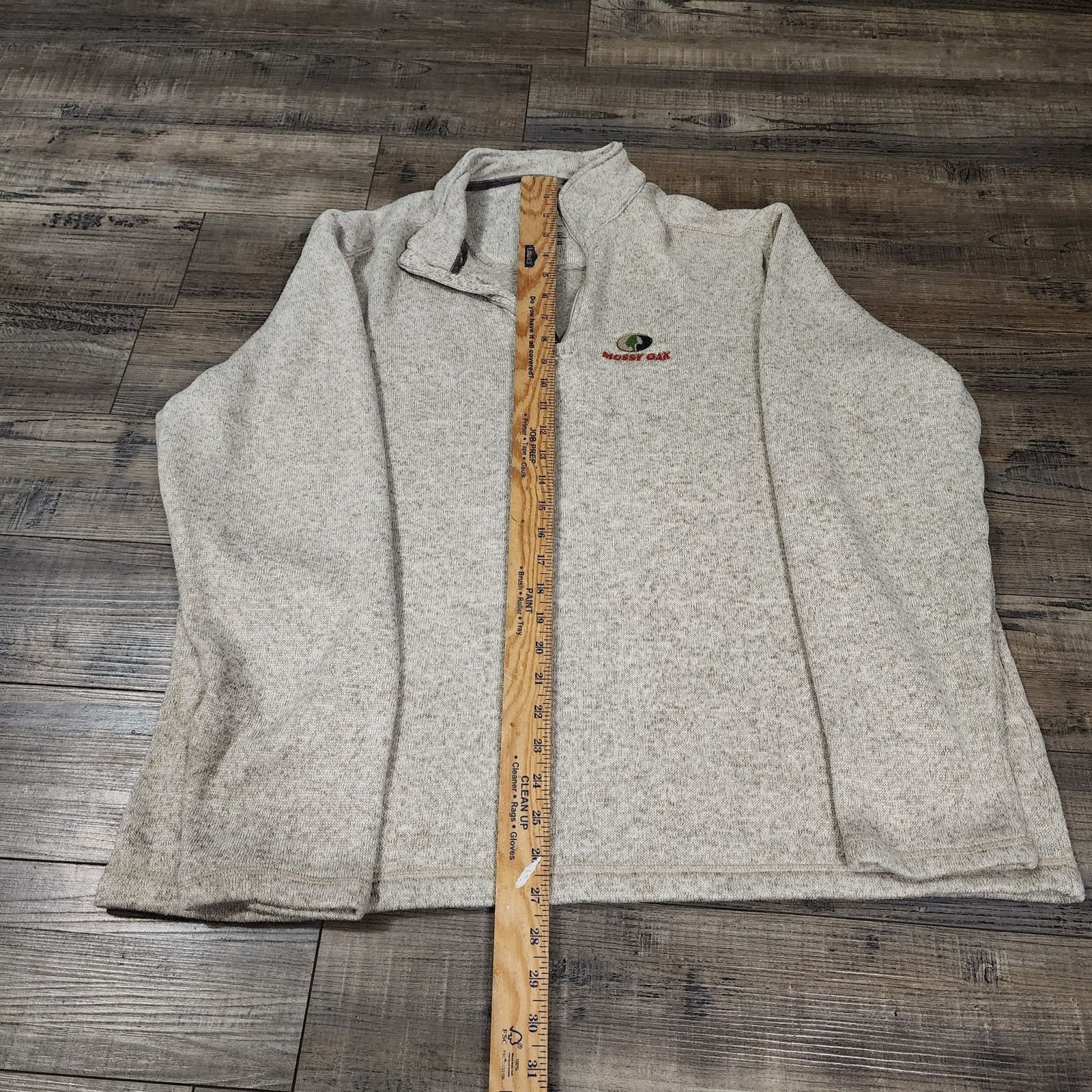 Mossy Oaks Mossy Oak 1/4 zip pullover sweater men's size XL beige 2296 Size US XL / EU 56 / 4 - 2 Thumbnail
