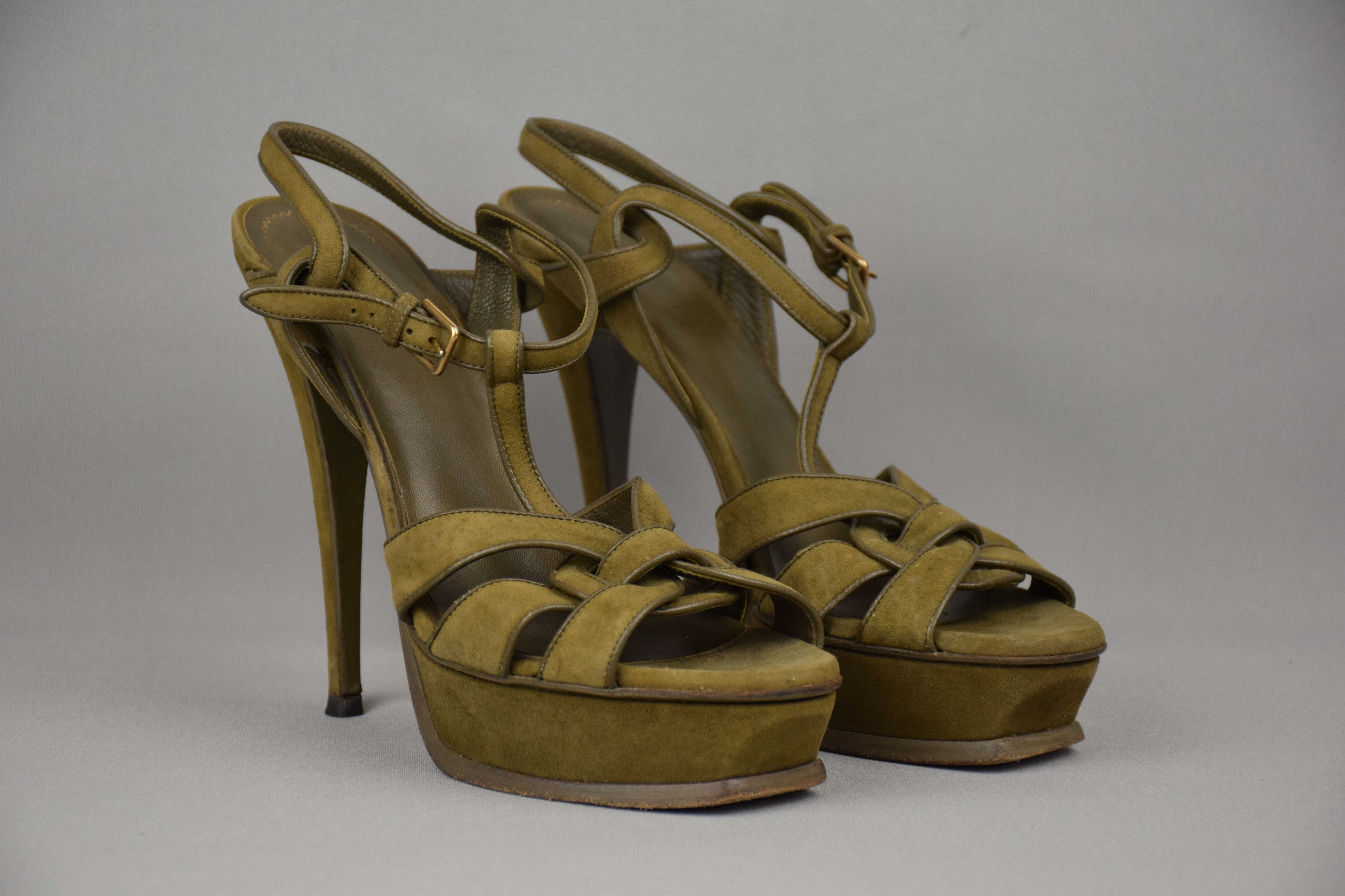Saint Laurent Paris × Yves Saint Laurent YSL Yves Saint Laurent Tribute Sandals US 8 UK 6 EU 39 Size US 8 / IT 38 - 1 Thumbnail