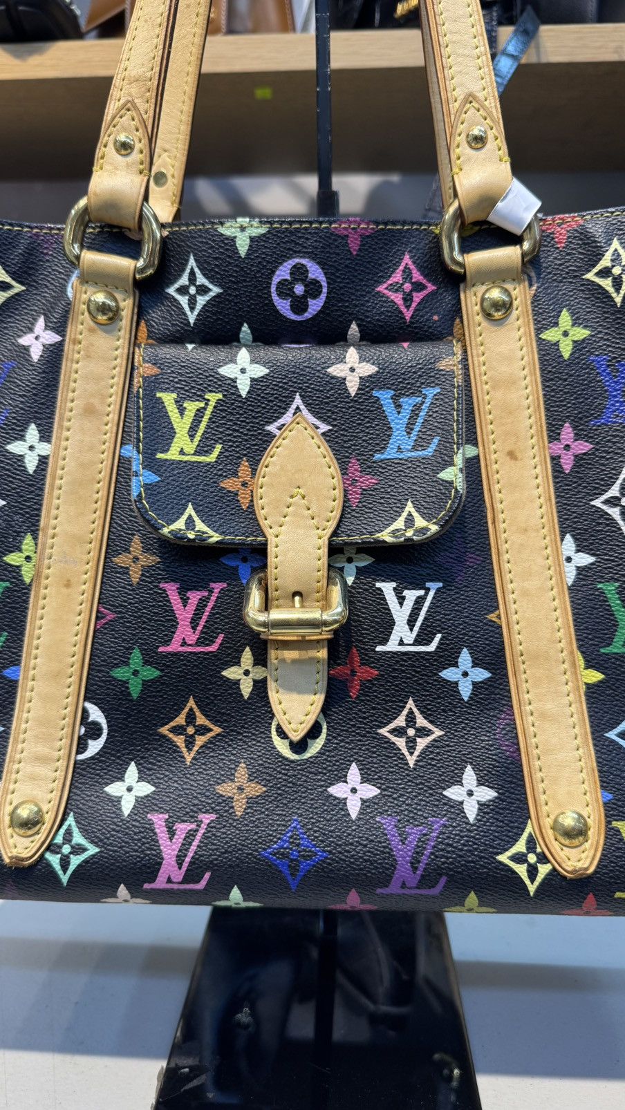 Louis Vuitton Louis Vuitton Black Multicolor Aurelia MM Shoulder Bag Size ONE SIZE - 4 Thumbnail
