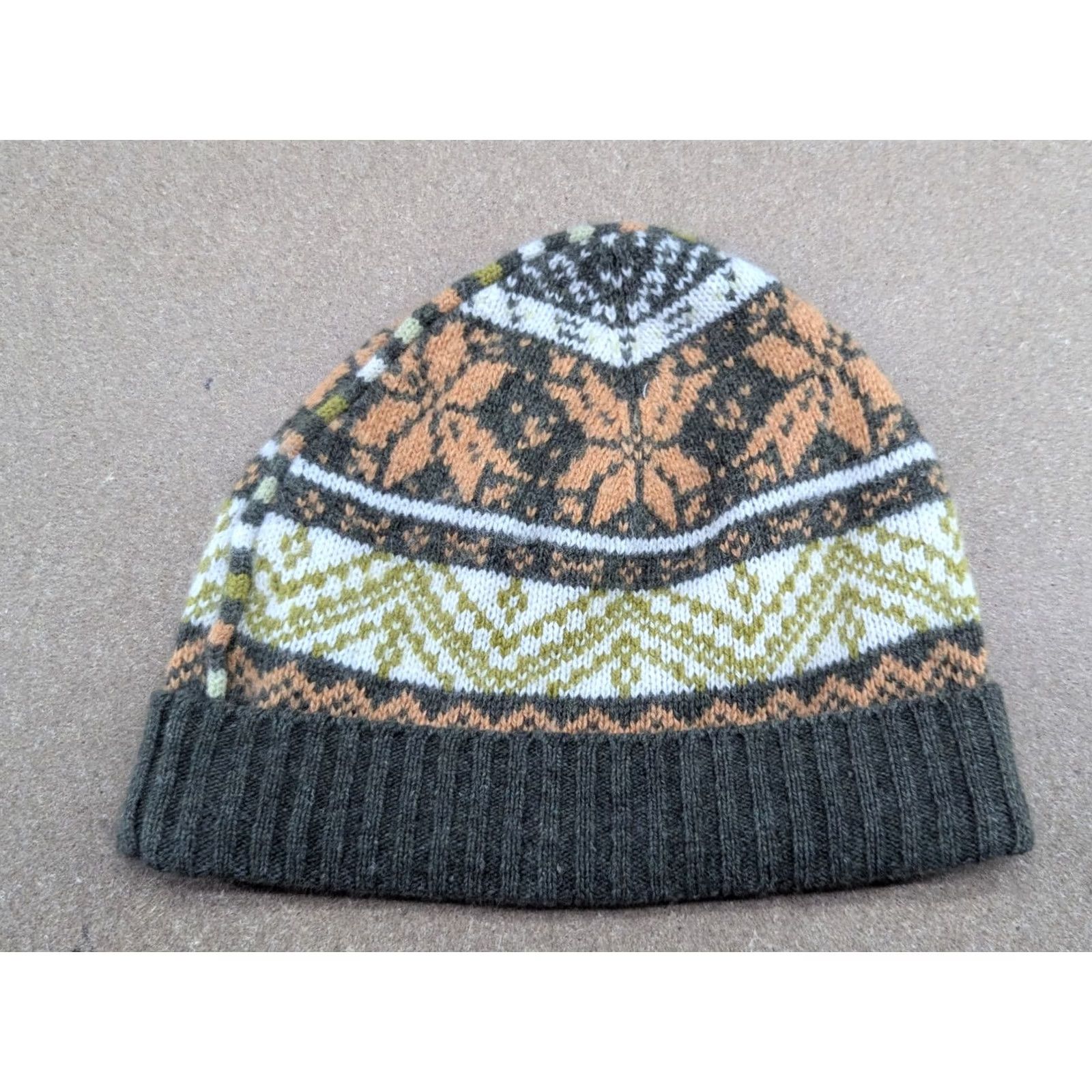 Gant GANT Wool Beanie Hat Small-Medium Size S-M Ribbon Snowflake Knit Unisex Adults Mens Womens Size ONE SIZE - 2 Thumbnail