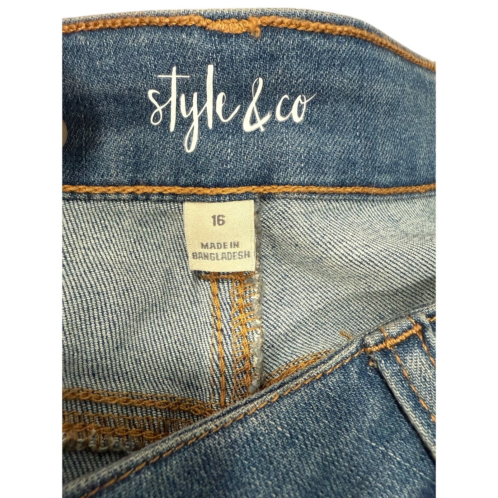 Macys Style & Co Plus Jeans sz 16 Curvy Skinny Denim NWOT #G618 Size 38" / US 16 / IT 52 - 7 Thumbnail