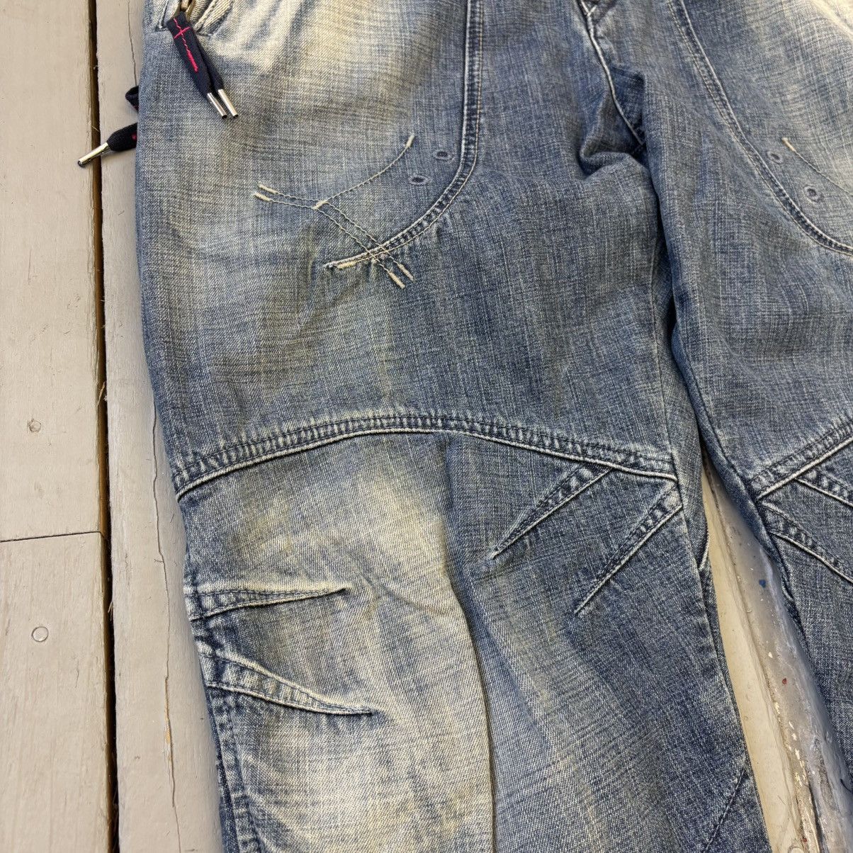 Marithe + Francois Girbaud Back-Lace Denim Size US 32 / EU 48 - 2 Thumbnail