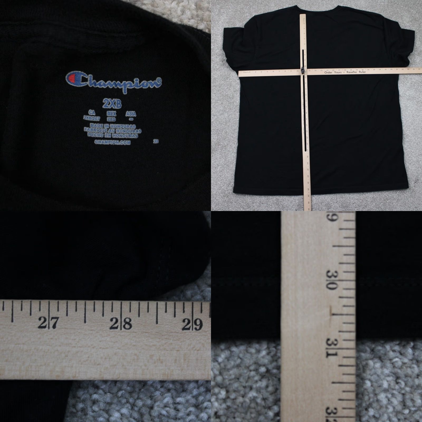 Champion Champion Athletics Shirt Mens 2XB XXL-Big Black Cotton Short Sleeve Pullover Shirt Size US XXL / EU 58 / 5 - 8 Thumbnail