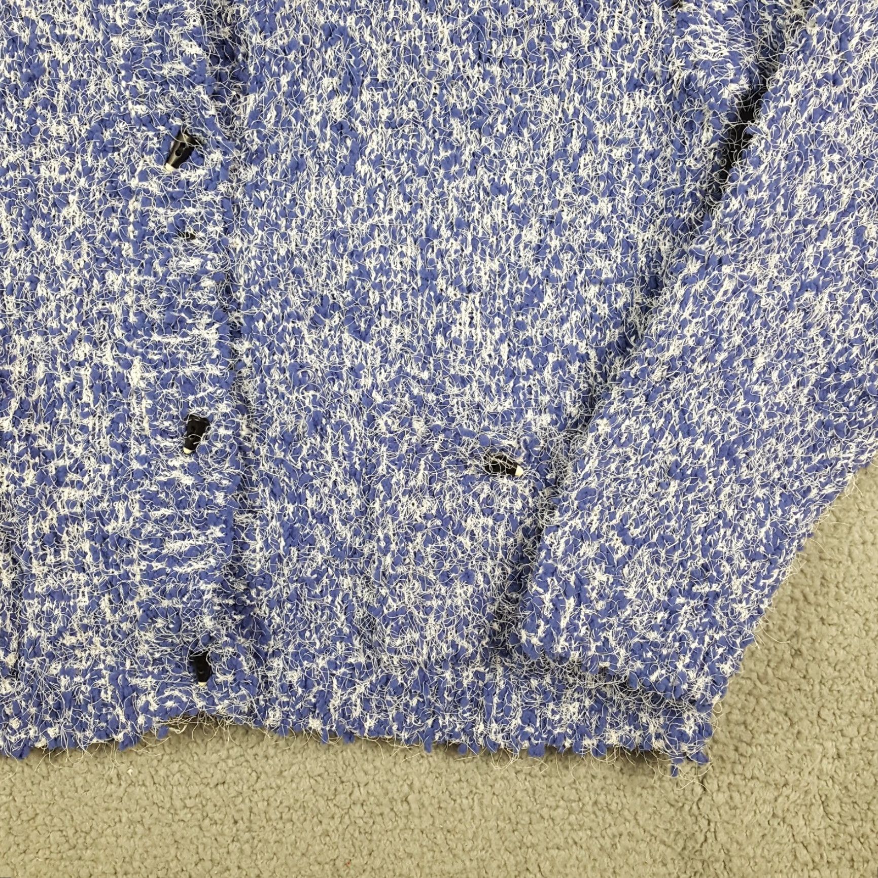 Vintage VINTAGE Jamie Sadock Purple Fuzzy Sherpa Cardigan Sweater Women's Large Knit Bohemian 00s Y2K Size L / US 10 / IT 46 - 4 Thumbnail