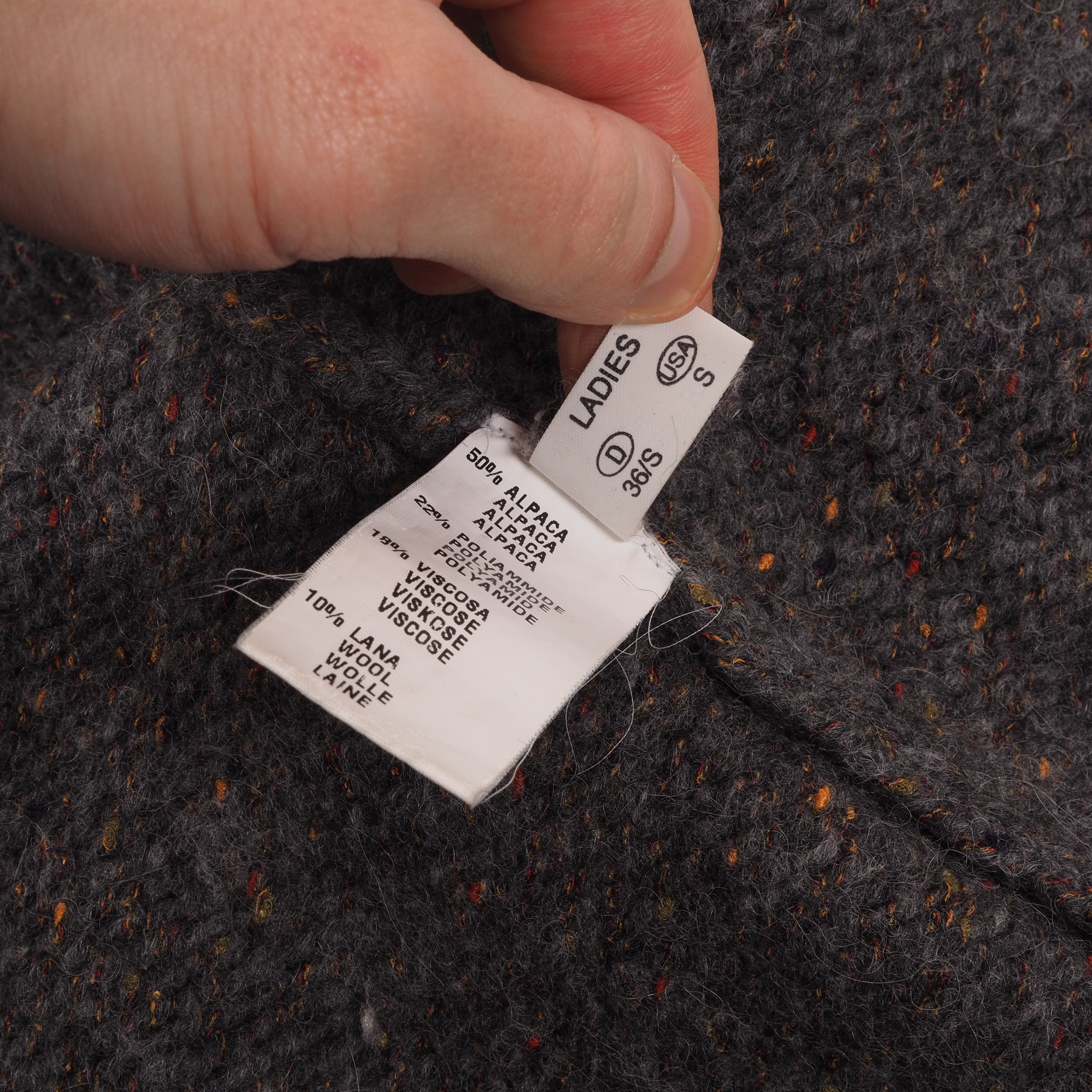Fabiana Filippi Fabiana Filippi Gray Alpaca Knit Sweater Cardigan Size S / US 4 / IT 40 - 7 Thumbnail