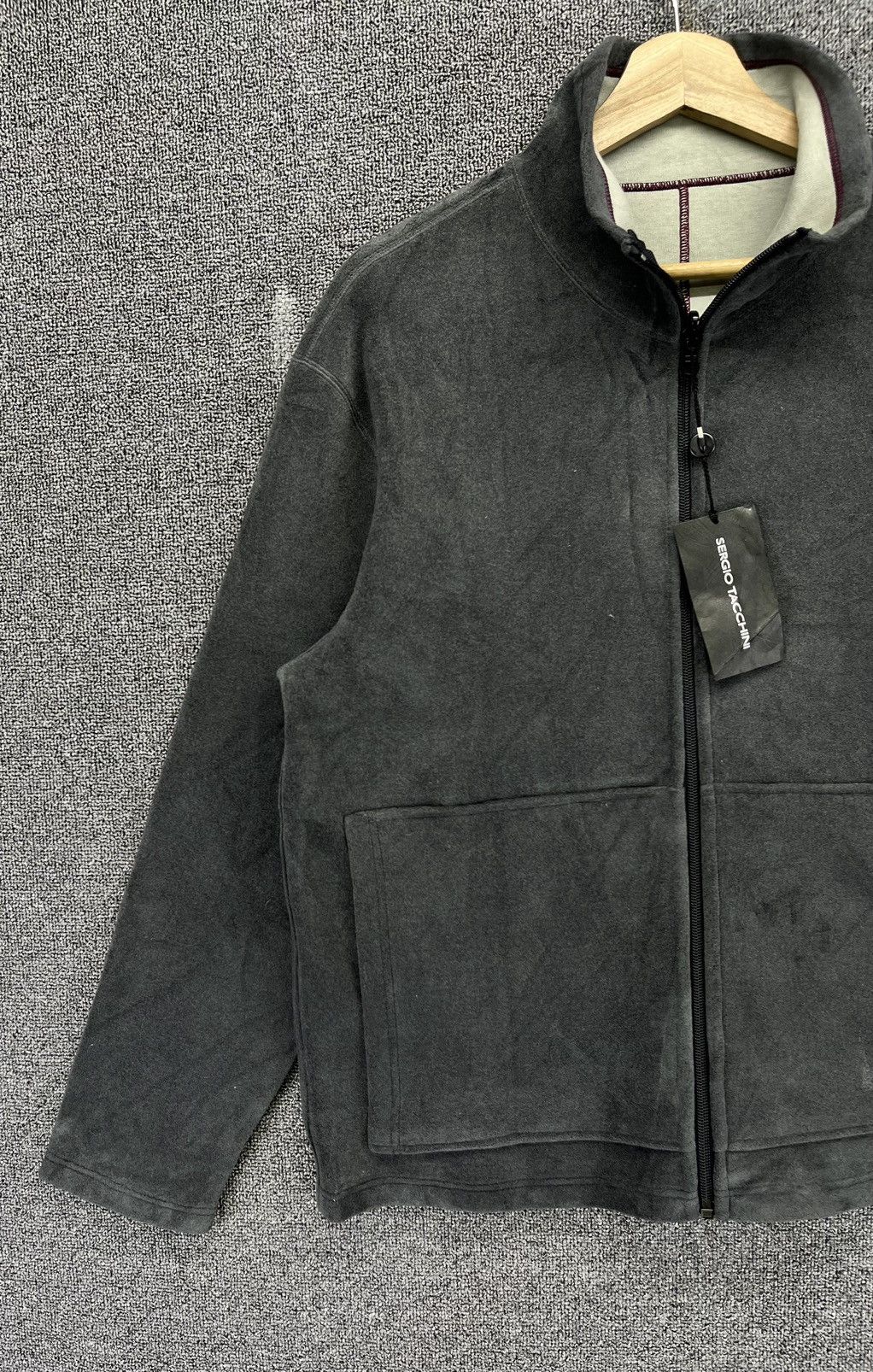 Japanese Brand Sergio Tacchini Grey Jacket Size L / US 10 / IT 46 - 3 Thumbnail