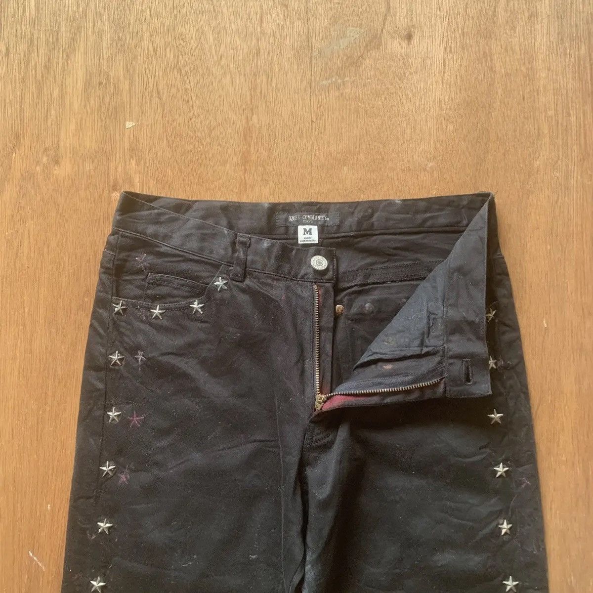 semanticdesign OZONE TOKYO JAPANESE TROUSERS SPIKE STARTS BLACK PANTS Size US 28 / EU 44 - 8 Thumbnail