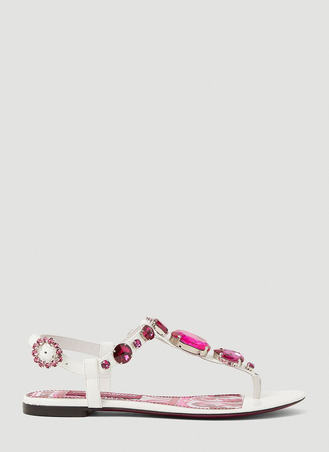 Dolce & Gabbana Crystal Embellished Majolica Sandals Size US 6 / IT 36 - 1 Thumbnail