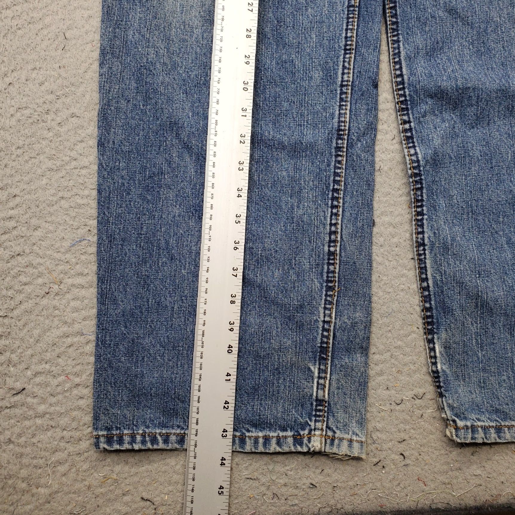 Old Navy Old Navy Mens Jeans 31 Regular Blue Denim High Rise Wide Leg 5-Pocket Streetwear Size US 31 - 3 Thumbnail
