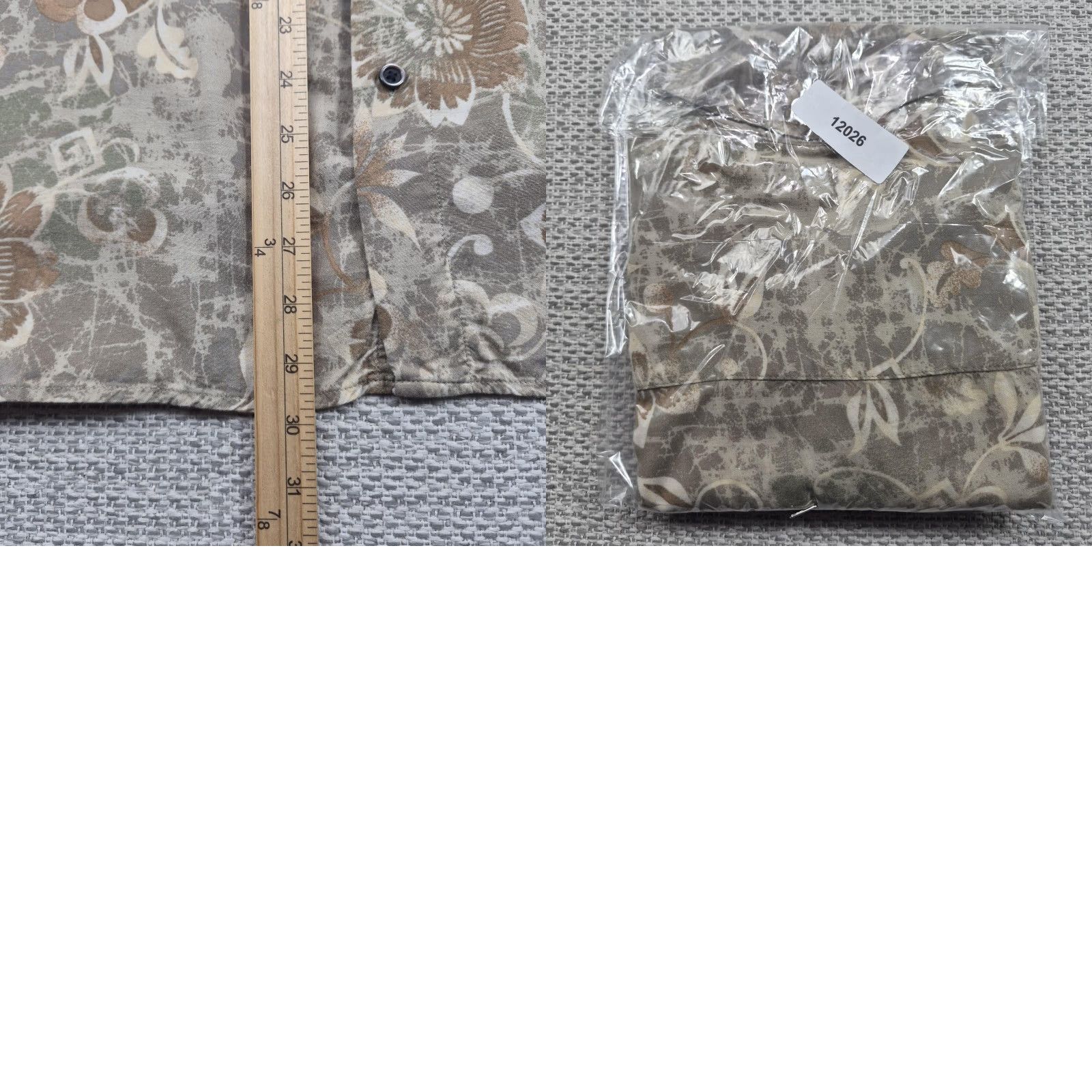 ALOHAS VINTAGE is not applicable; produce title: Natural Issue Button Up Shirt Mens Large Beige Hawaiian Aloha Floral Rayon Shirt Size US L / EU 52-54 / 3 - 9 Thumbnail
