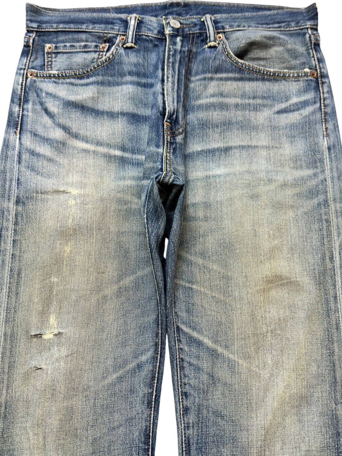 Levi's Vintage Levi’s 505 Mudwash Distressed Denim Size US 34 / EU 50 - 2 Thumbnail